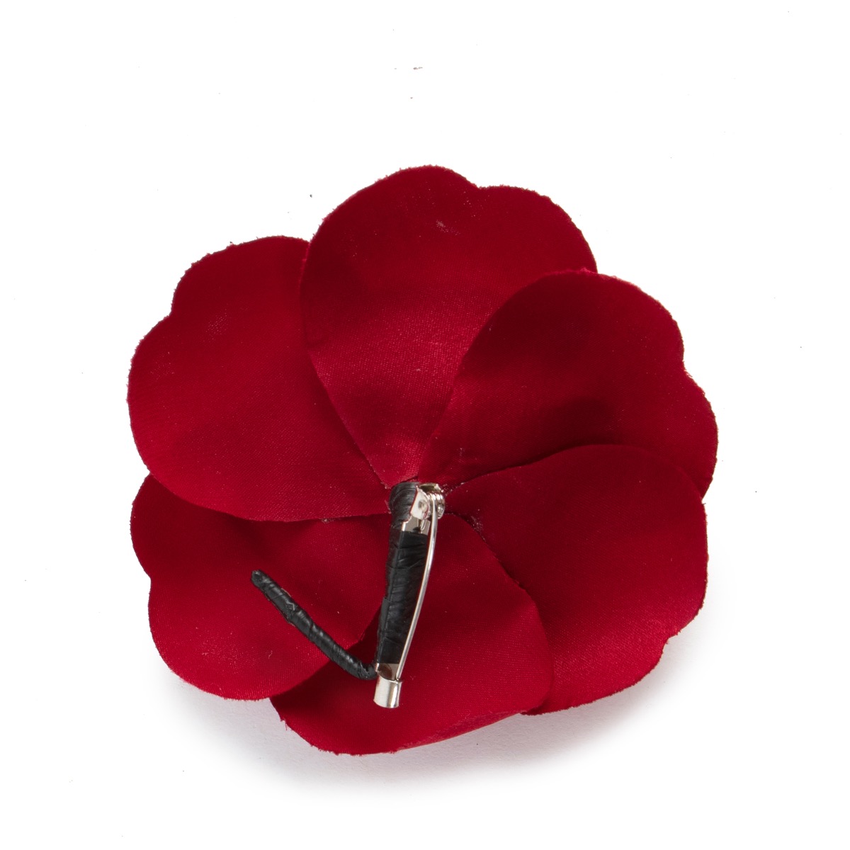 Chanel Red Camellia Brooch Labellov Buy and Sell Authentic Luxury