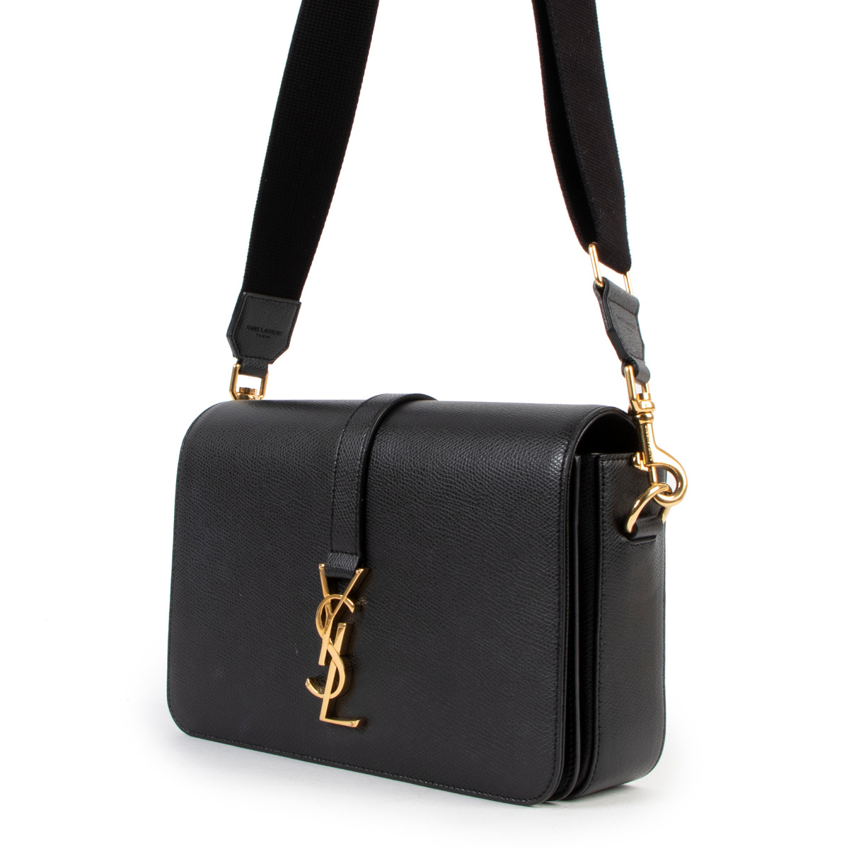 Saint Laurent Black Small Monogram Universite Crossbody Bag Labellov Buy and Sell Authentic Luxury