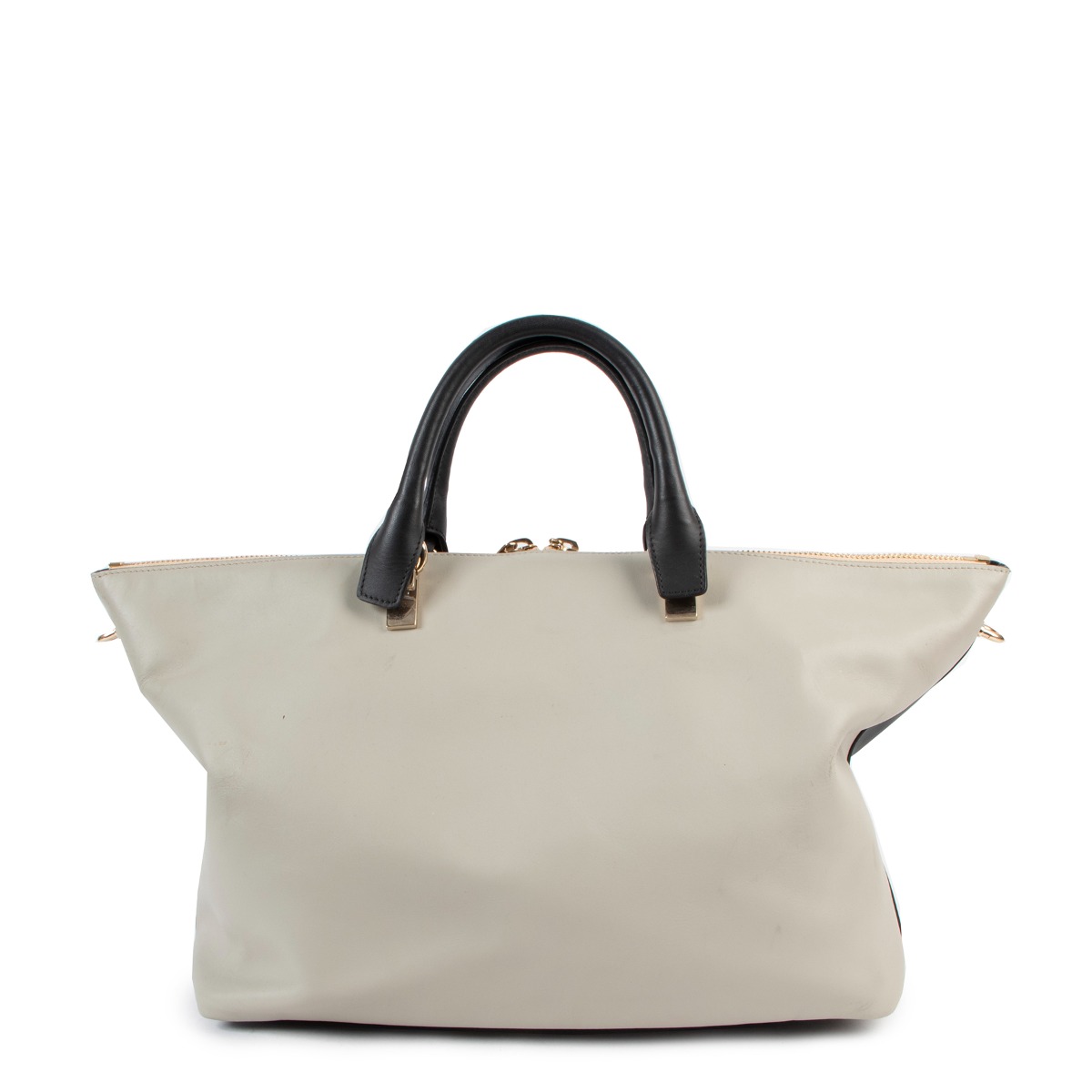 Chloé Two Tone Grey & Black Baylee Large Bag ○ Labellov