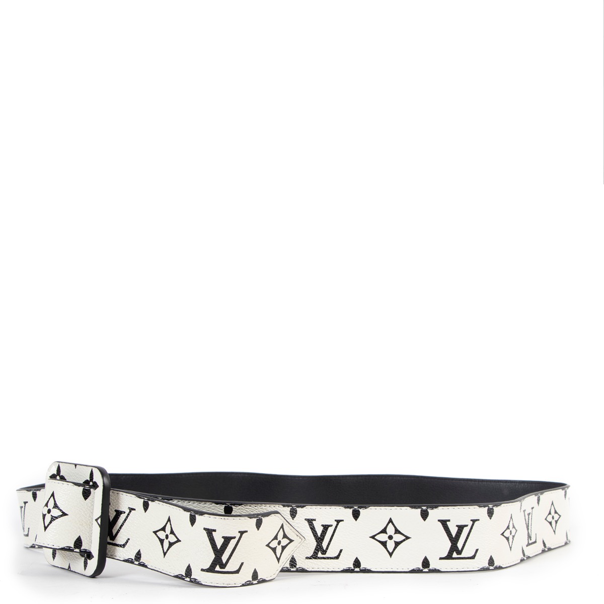 Black and white sale louis vuitton belt