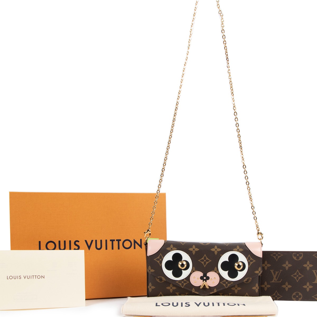 Louis Vuitton Pochette Felicie Monogram Valentine Dog (Without