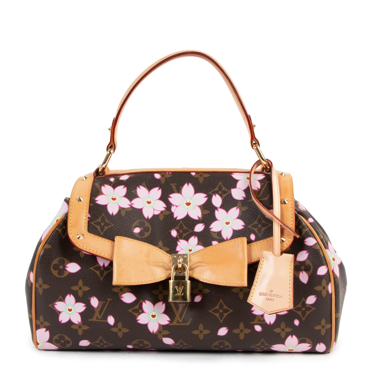 Louis Vuitton Umbrella Limited Edition Cherry Blossom Monogram Polyester  Brown 5709235