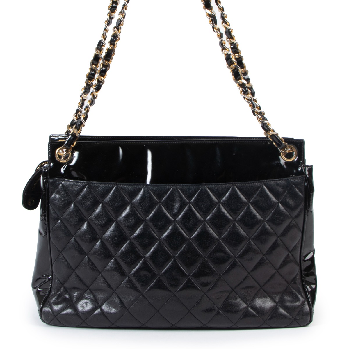 Chanel Black Calfskin Leather XL Soft Edgy Tote Bag