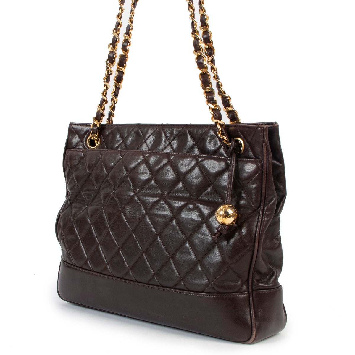 【CHANEL】vintage quilted lambskin tote bag★トートバッグ Chanel Vintage Quilted Lambskin Medium Shopper Tote Bag