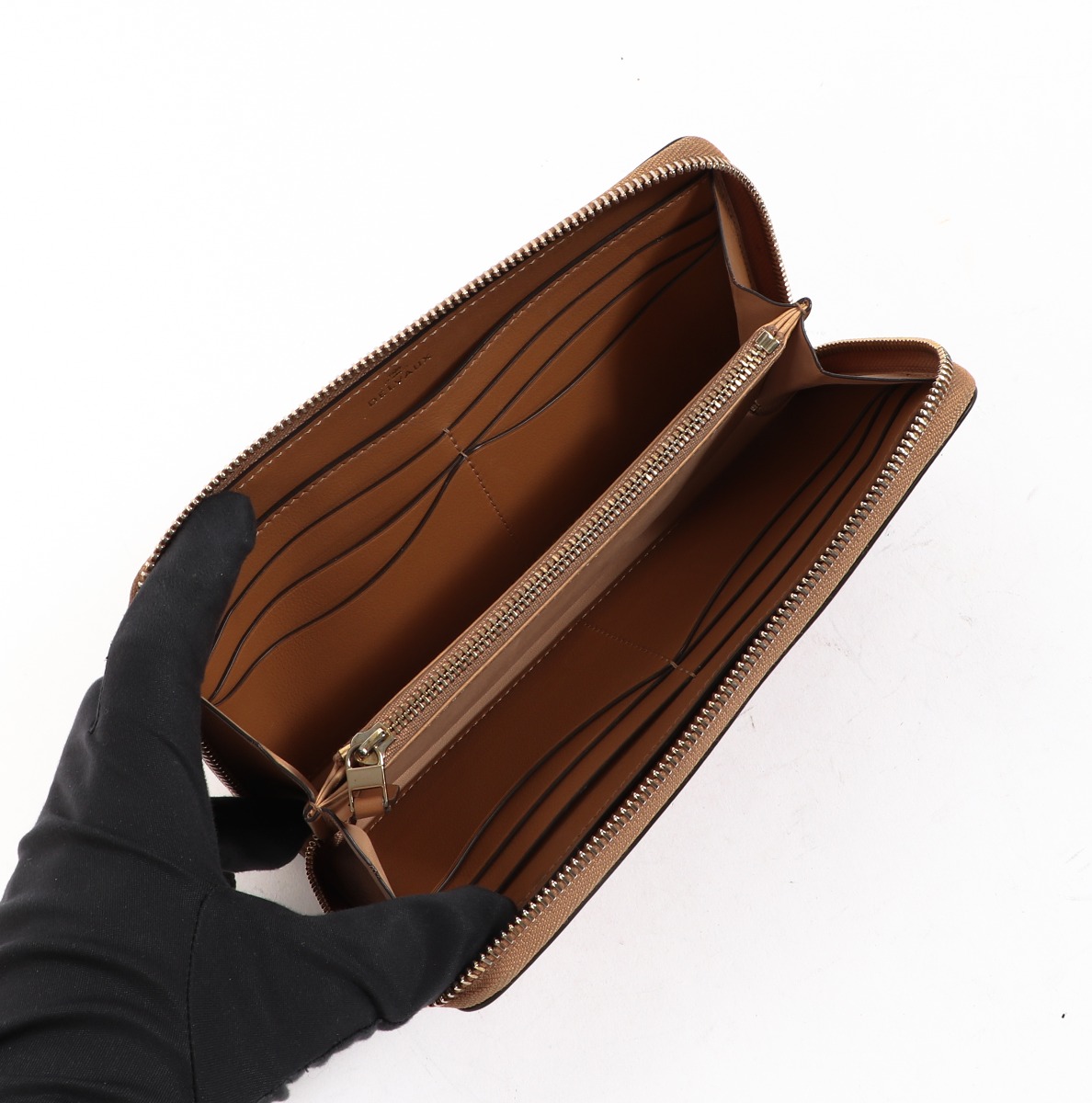 DELVAUX 財布 Vegetal Delvaux Vegetal Rodeo Calf Chain Surpiqué Brillant Long