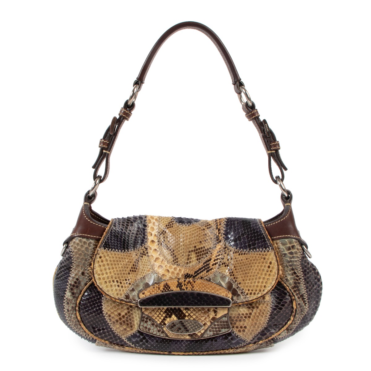Prada Python Patchwork Shoulder Bag ○ Labellov ○ Buy and