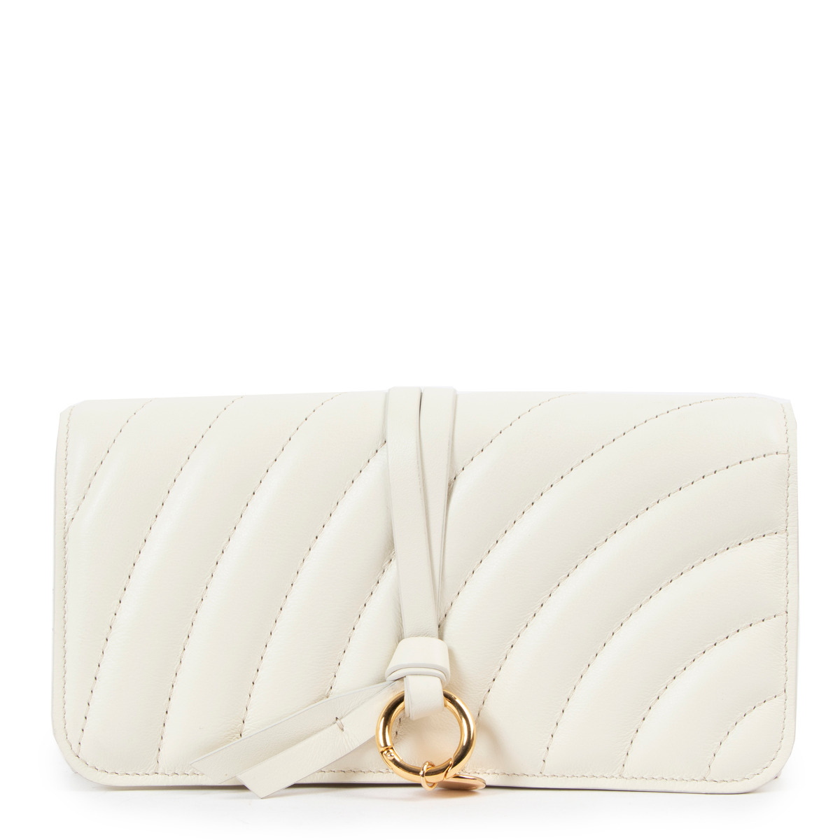 【Chloe】 Alphabet wallet Chloé Alphabet Wallet In Grained Leather in Sweet beige