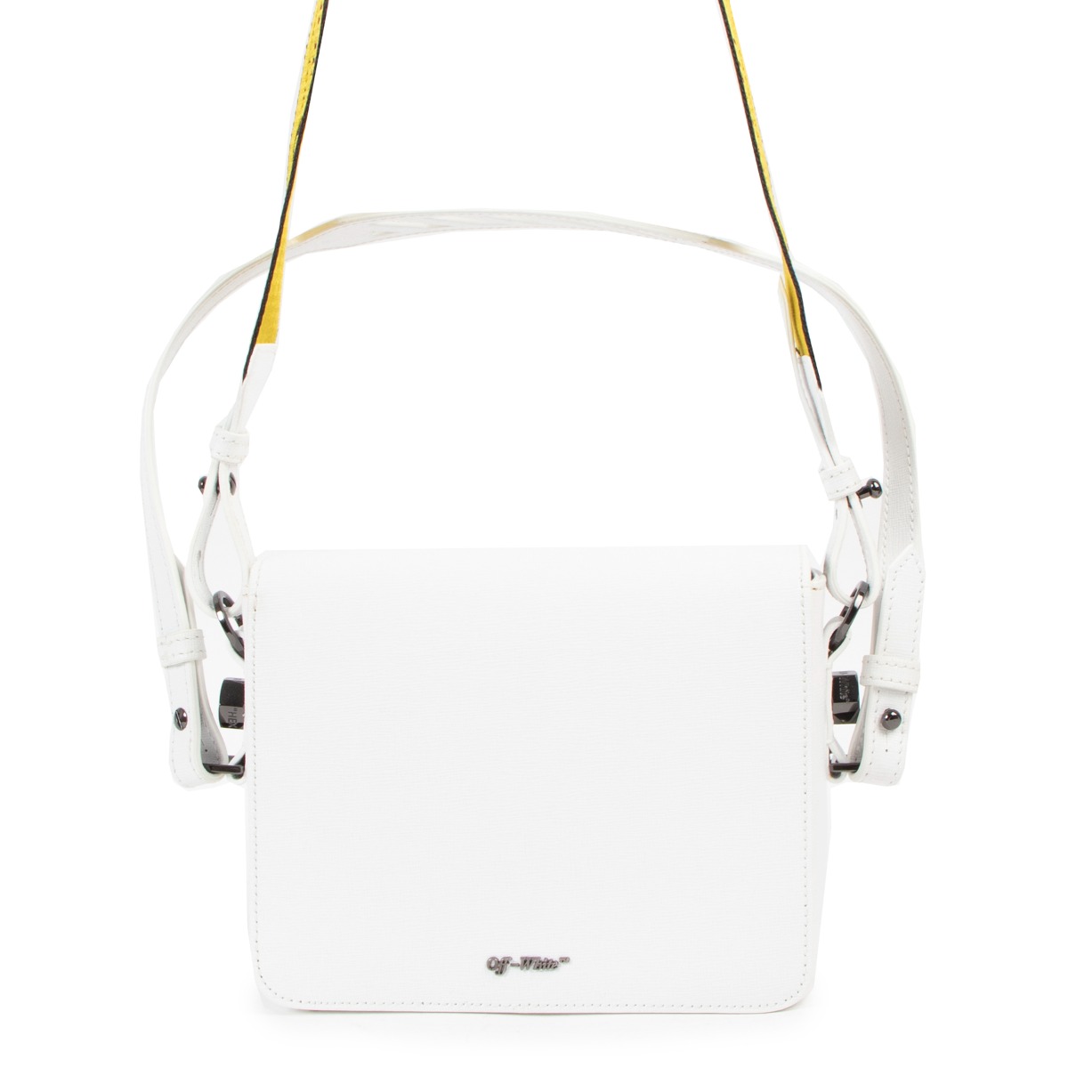Off-White Binder Clip Diag Flap Shoulder Bag ○ Labellov Off-White Binder Clip Diag Flap Shoulder Bag ○ Labellov