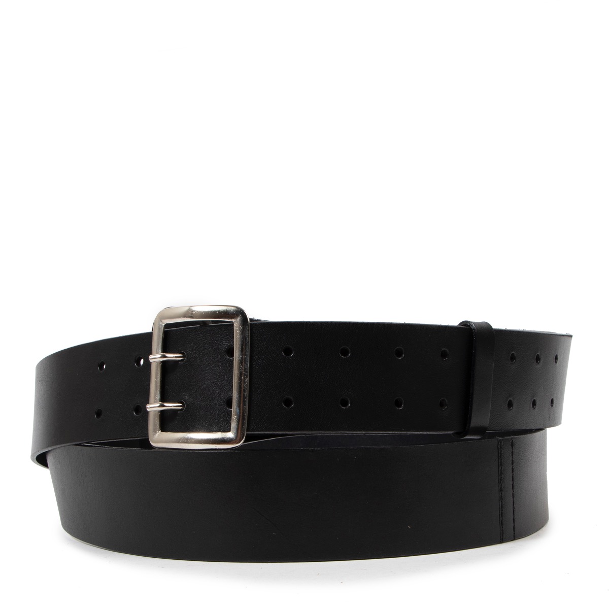 小物 ann demeulemeester black lether belt Ann Demeulemeester Black Leather Belt - size L ○ Labellov