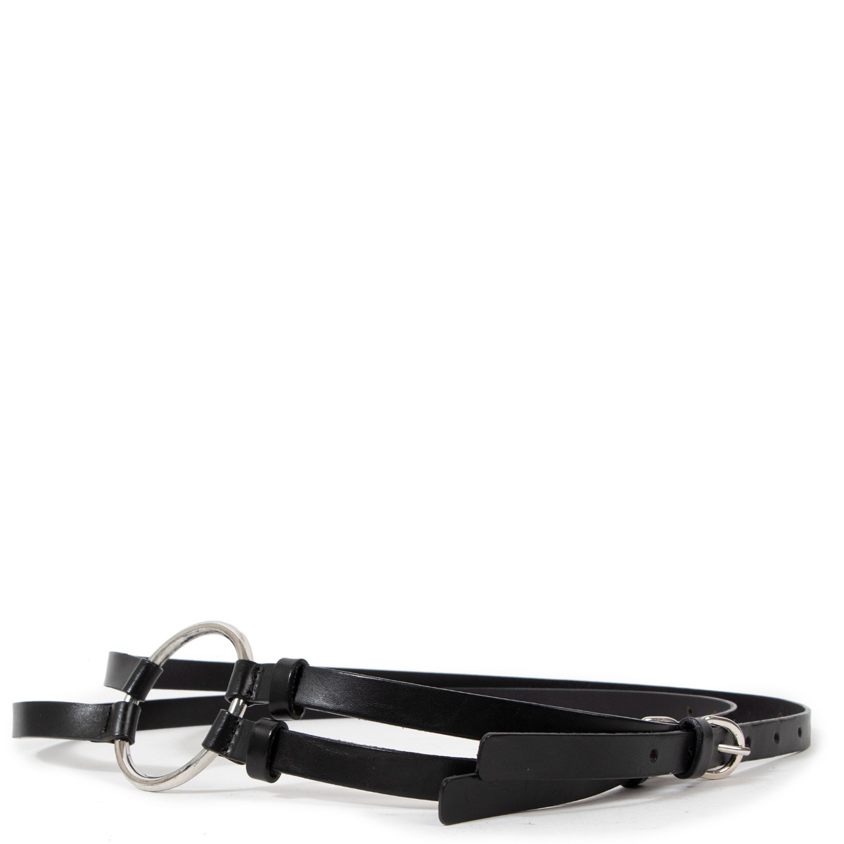小物 ANN DEMEULEMEESTER multiple leather belt Vintage Ann Demeulemeester 3-Stranded Leather Zipper Belt