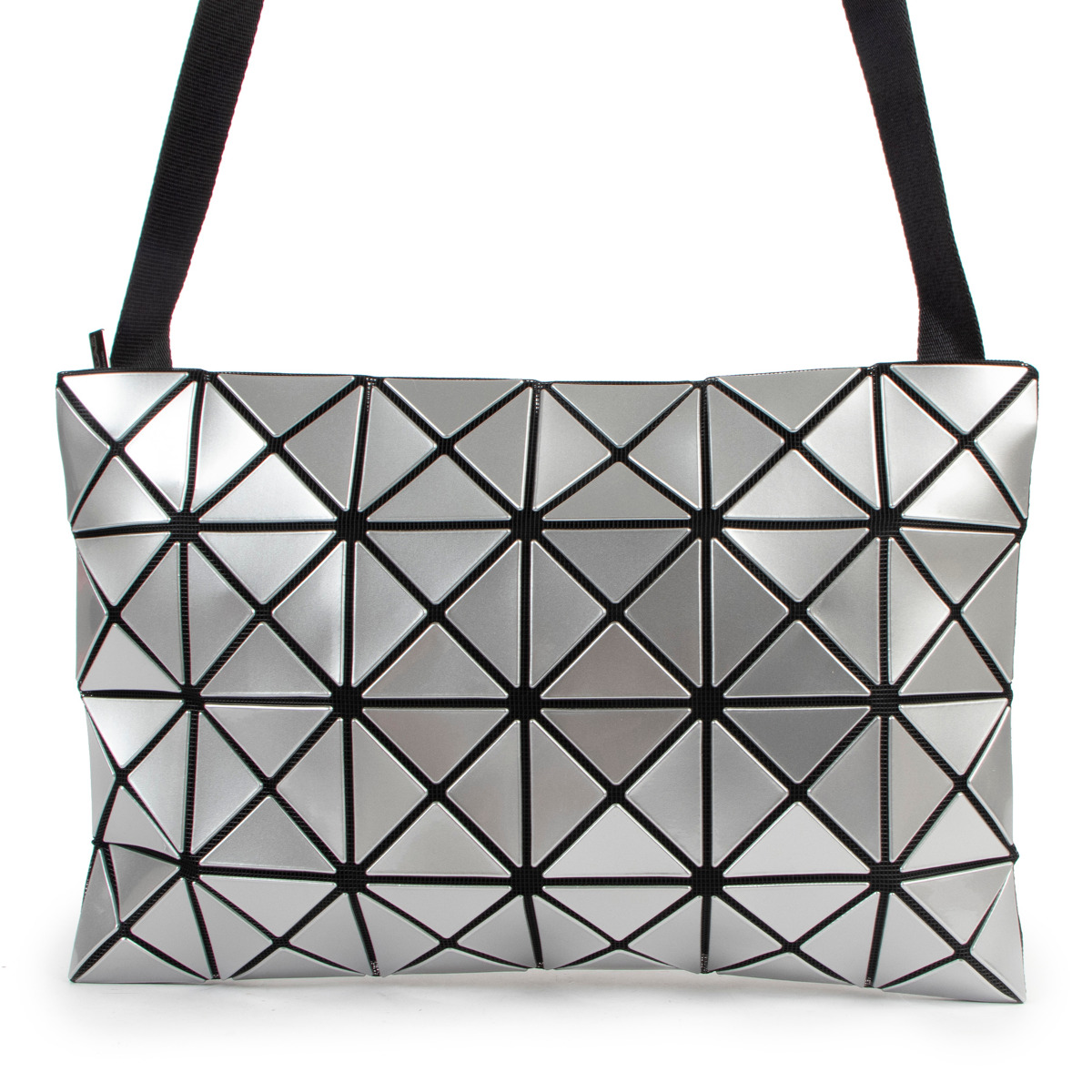 Issey Miyake BaoBao Metallic Silver Crossbody ○ Labellov