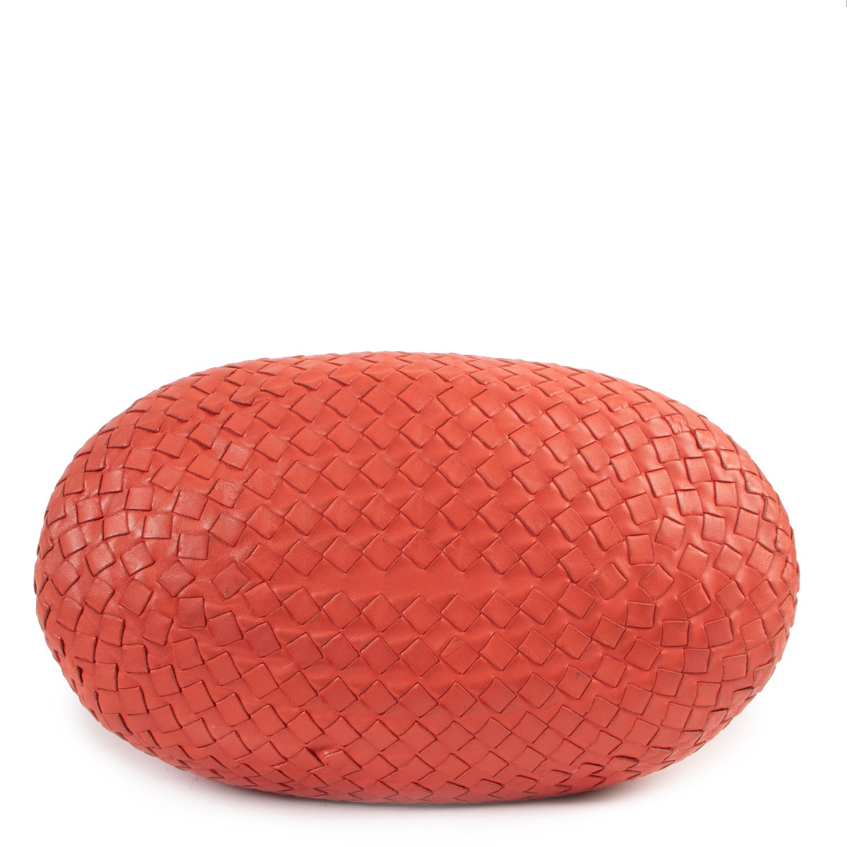 Bottega Veneta Orange Intrecciato Nappa Woven Parachute Bag