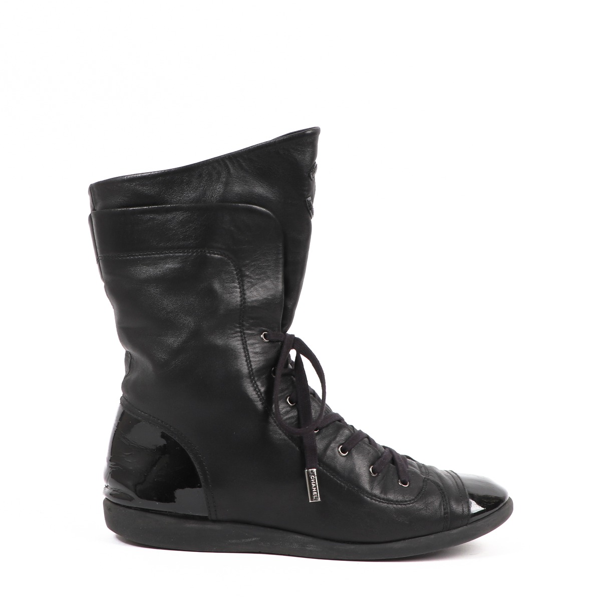 CHANEL 黒 ハイソックス Mサイズ CHANEL - ハイソックス/ノベルティ /ブラックの通販 by まゆぅ