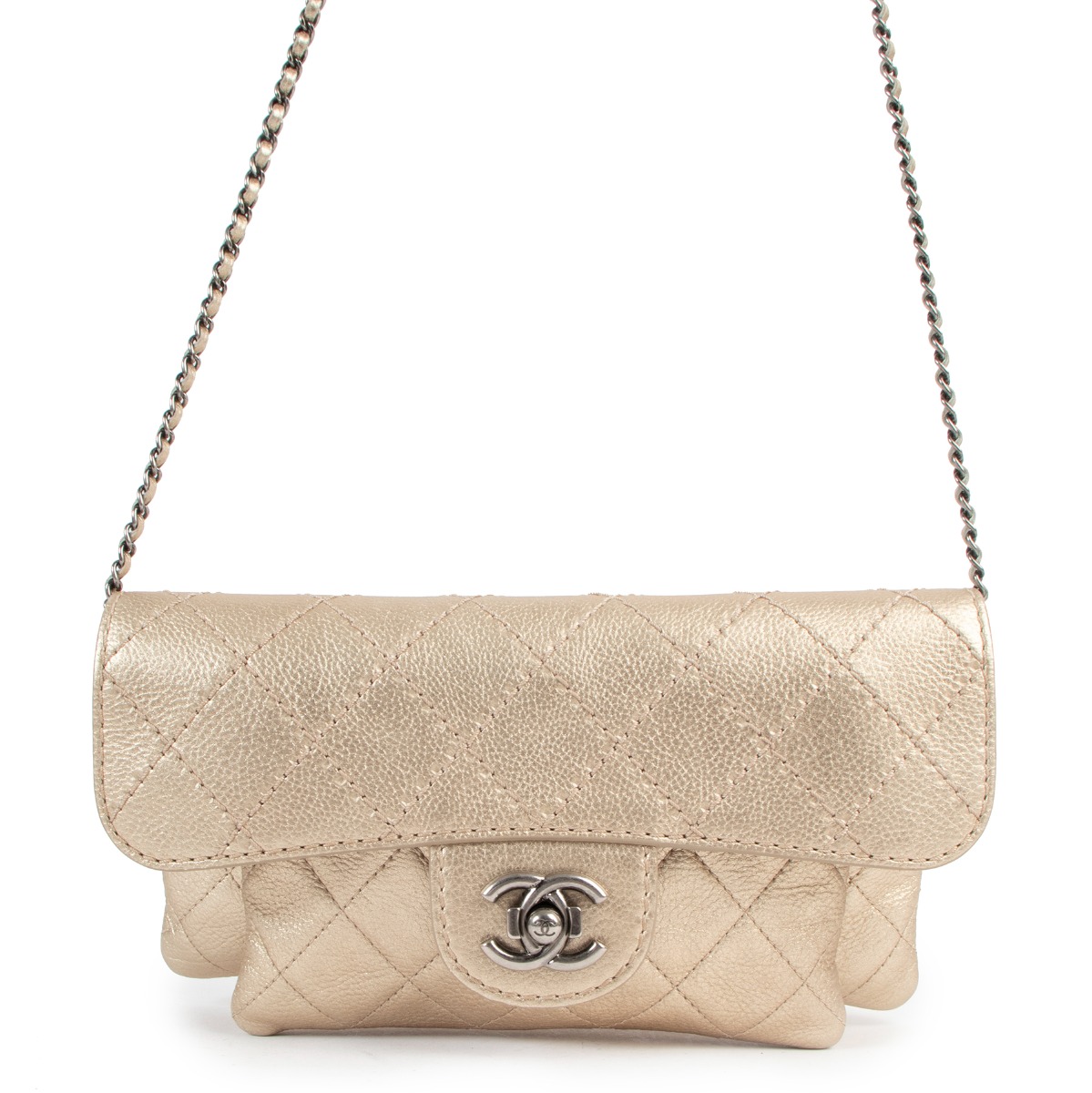 【希少!!】CHANEL オーストリッチベルト 金色バックル 120cm org.jpg