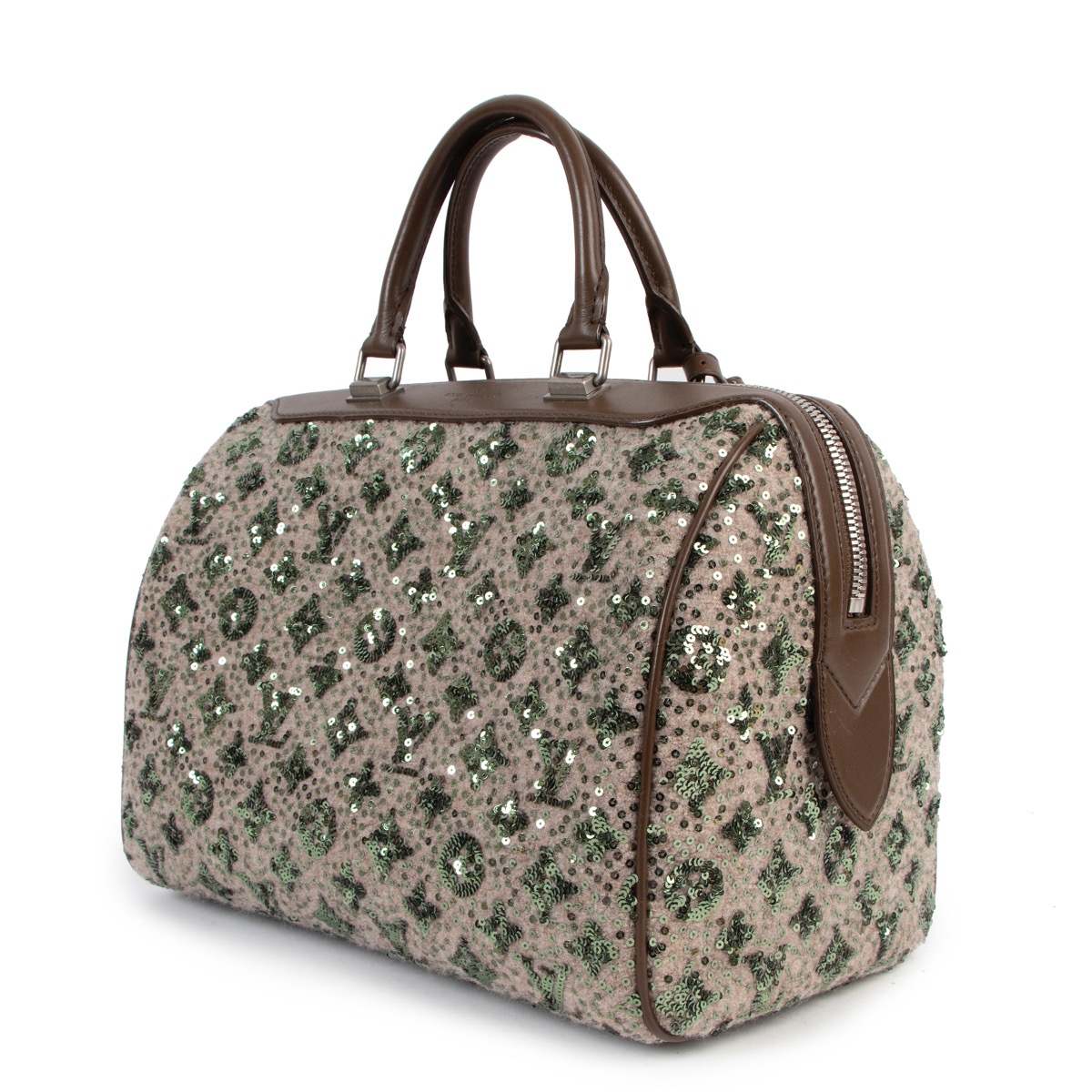 Louis Vuitton Fall/Winter 2012 Khaki Sequin Sunshine Express Speedy 30 ○  Labellov ○ Buy and Sell Authentic Luxury