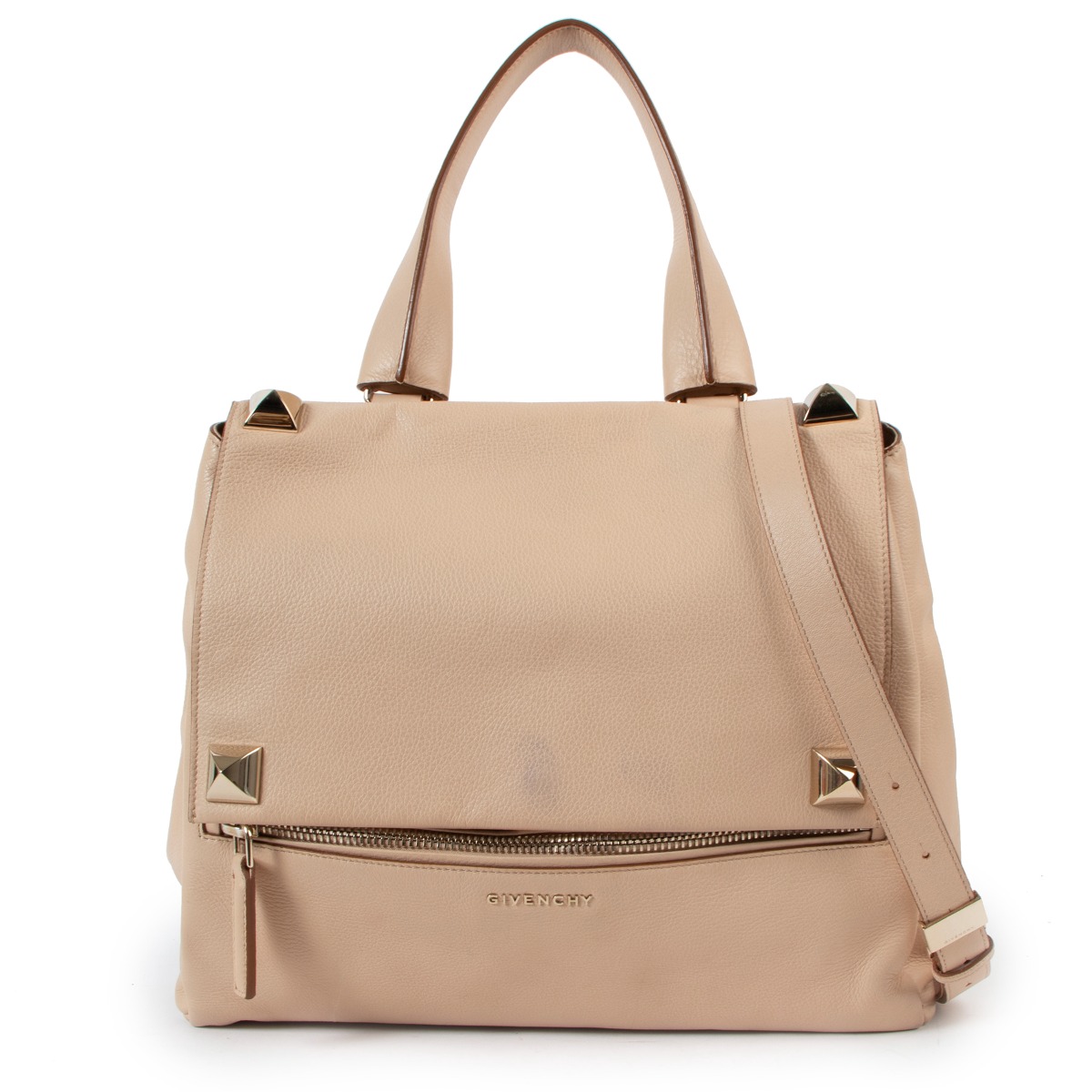 GIVENCHY パーティーバッグ ベージュ 美品】ジバンシー GIVENCHY レザー2Way ハンドバッグ ホワイト