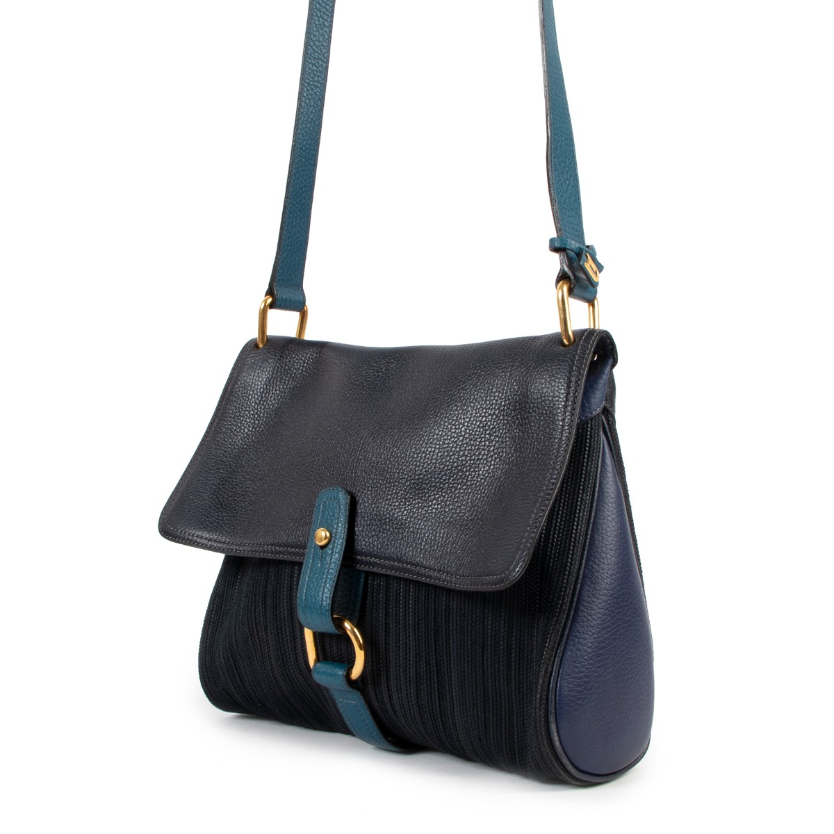 最高級Delvaux Blue Toile de Cuir Belon bag 最高級Delvaux Blue Toile de Cuir Belon bag