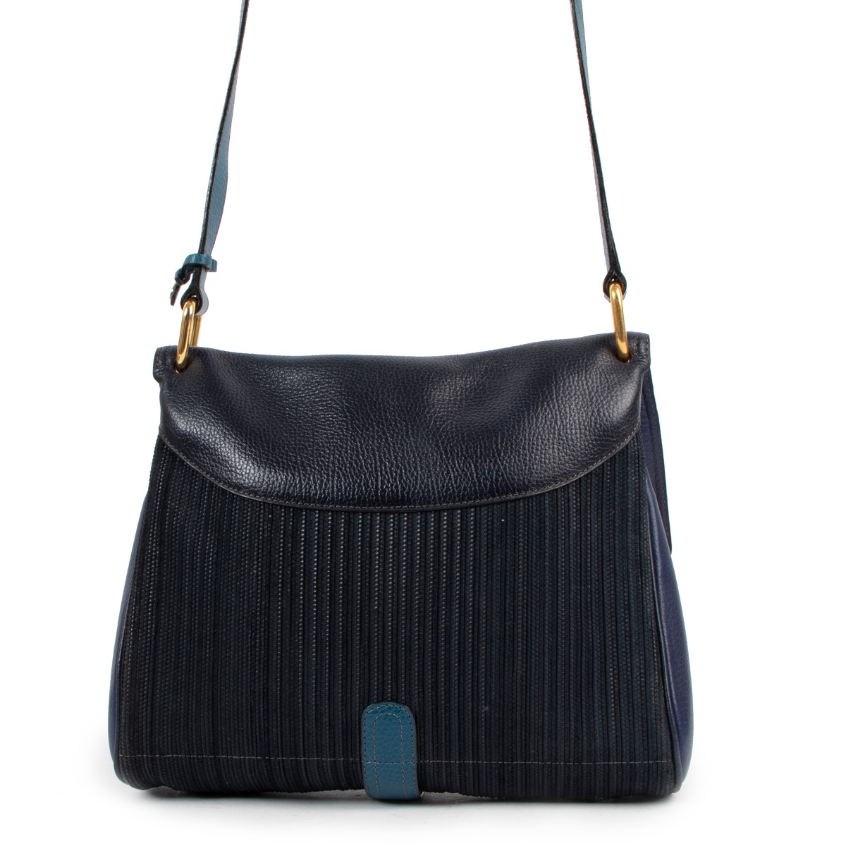 最高級Delvaux Blue Toile de Cuir Belon bag 最高級Delvaux Blue Toile de Cuir Belon bag