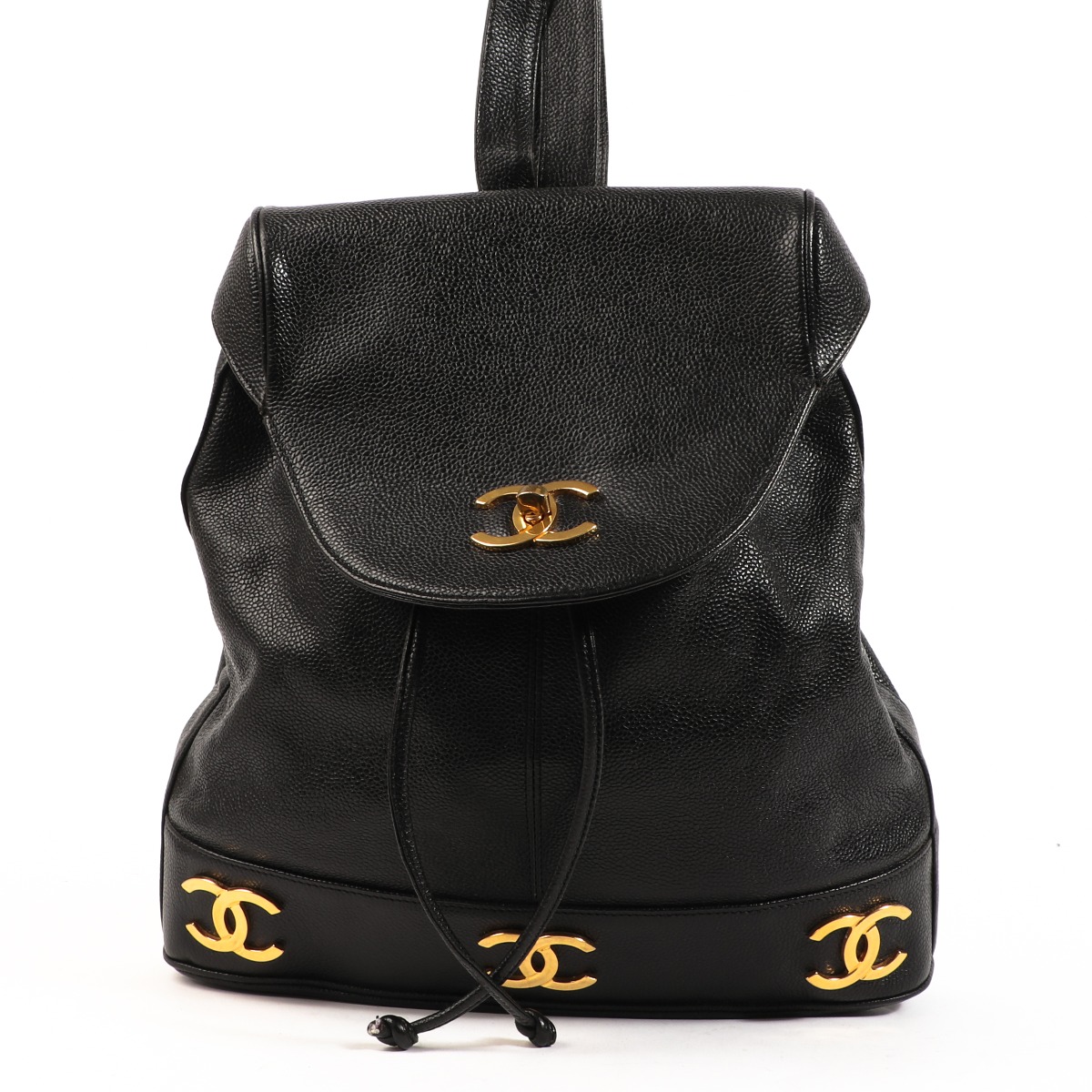 バックパック・リュック × ヴィンテージ(中古) Chanel Caviar Backpack Chanel Vintage Triple CC Black Caviar Backpack ○ Labellov