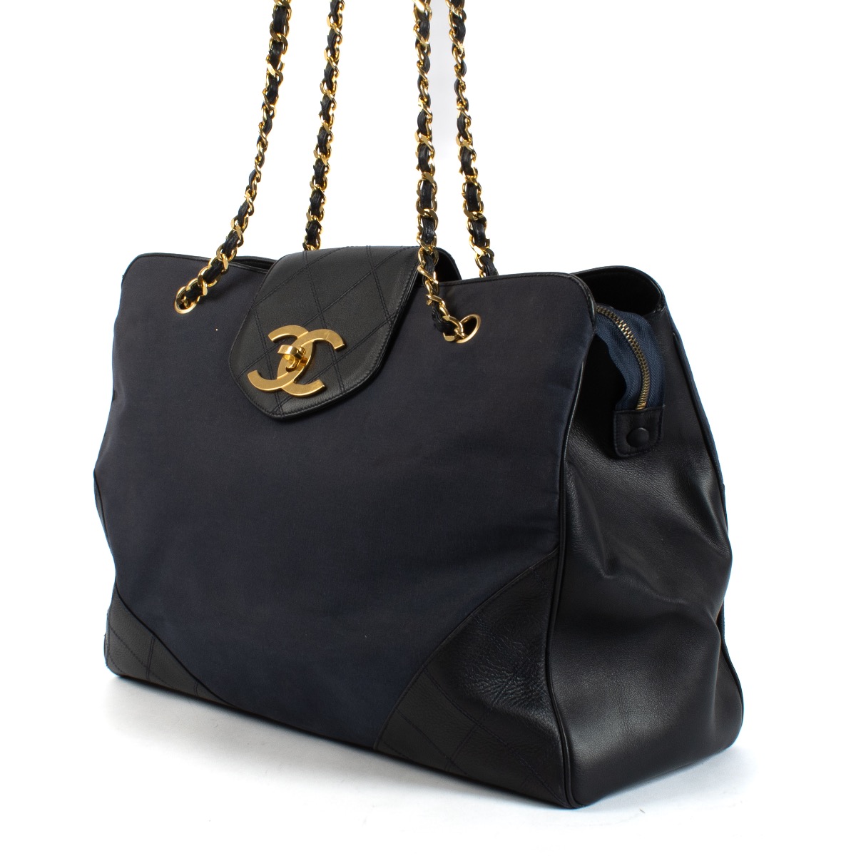 超レア貴重品　CHANEL ヴィンテージ　カクテルbag Chanel 1995 Vintage Black Caviar Large CC Timeless Shopper