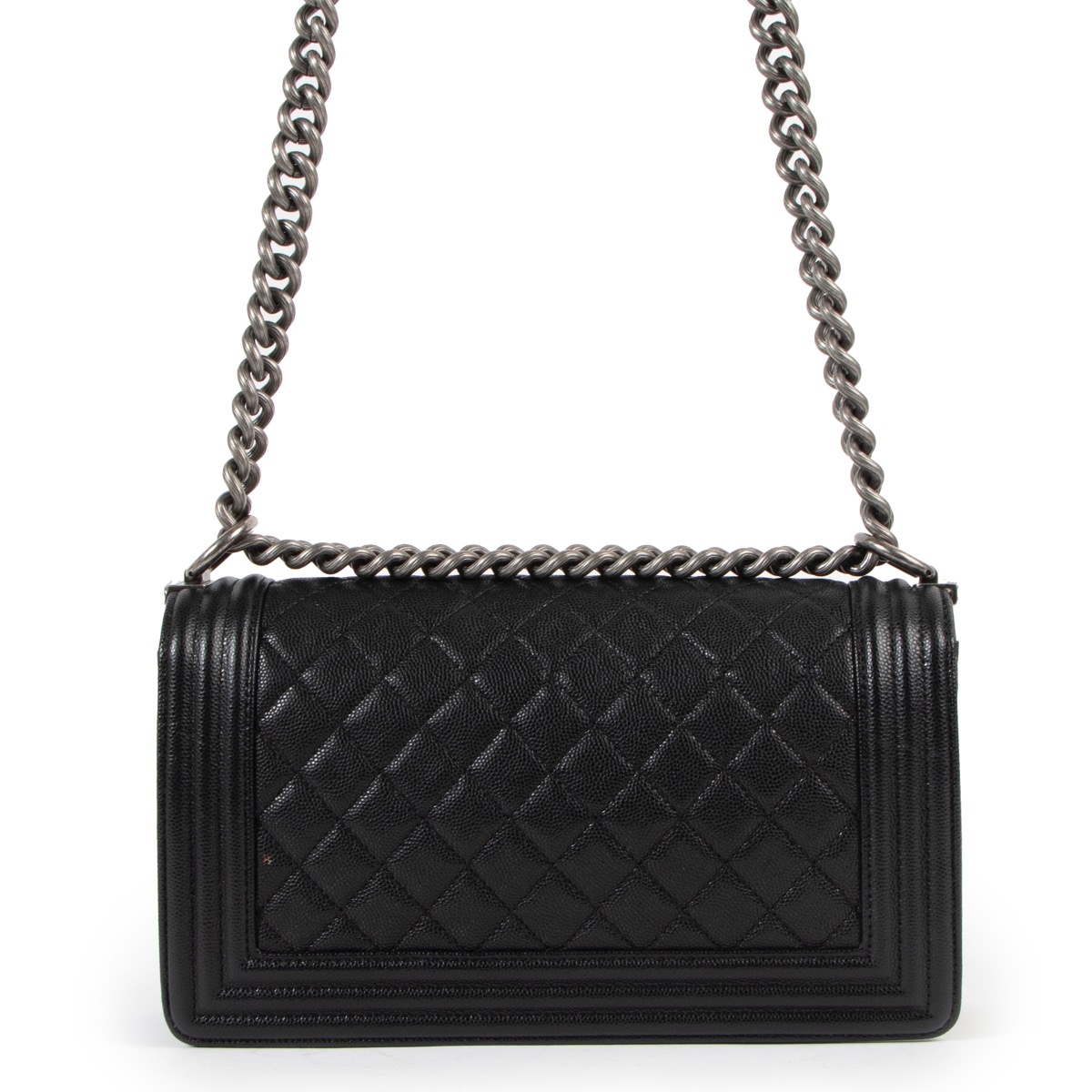 Chanel Black Caviar Medium Boy Bag ○ Labellov ○ Buy and Sell Authentic  Luxury