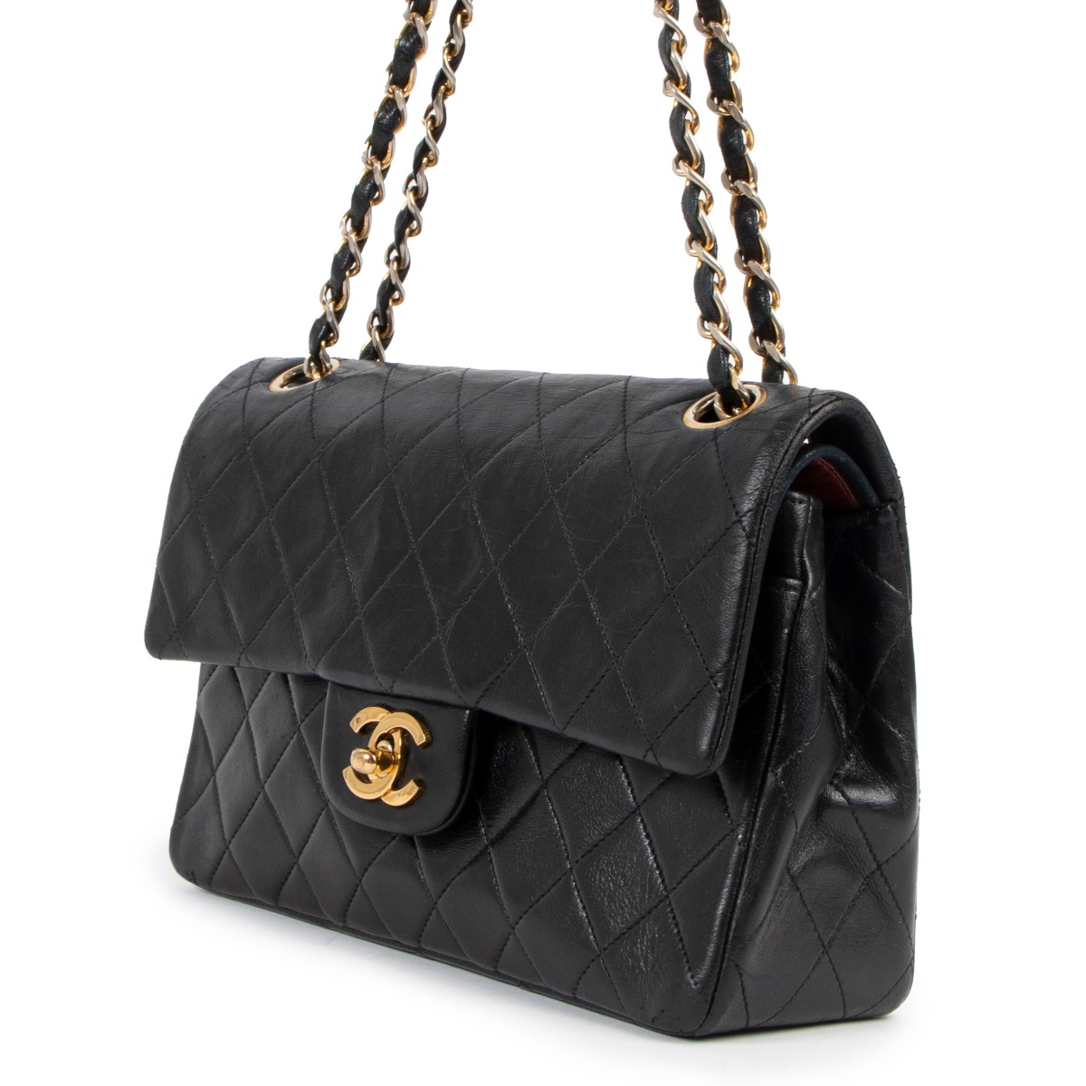 Chanel Vintage Black Calfskin Small Classic Flap Bag Labellov Buy