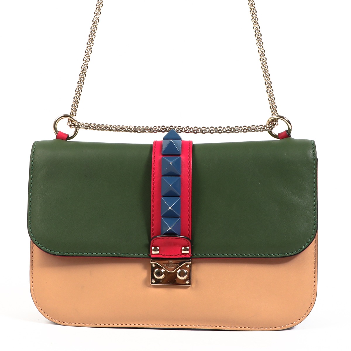 Valentino Garavani Multicolor Medium Glam Lock Bag Labellov