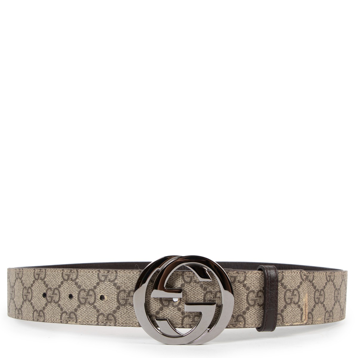 Gucci GG Supreme Interlocking G Buckle Belt ○ Labellov