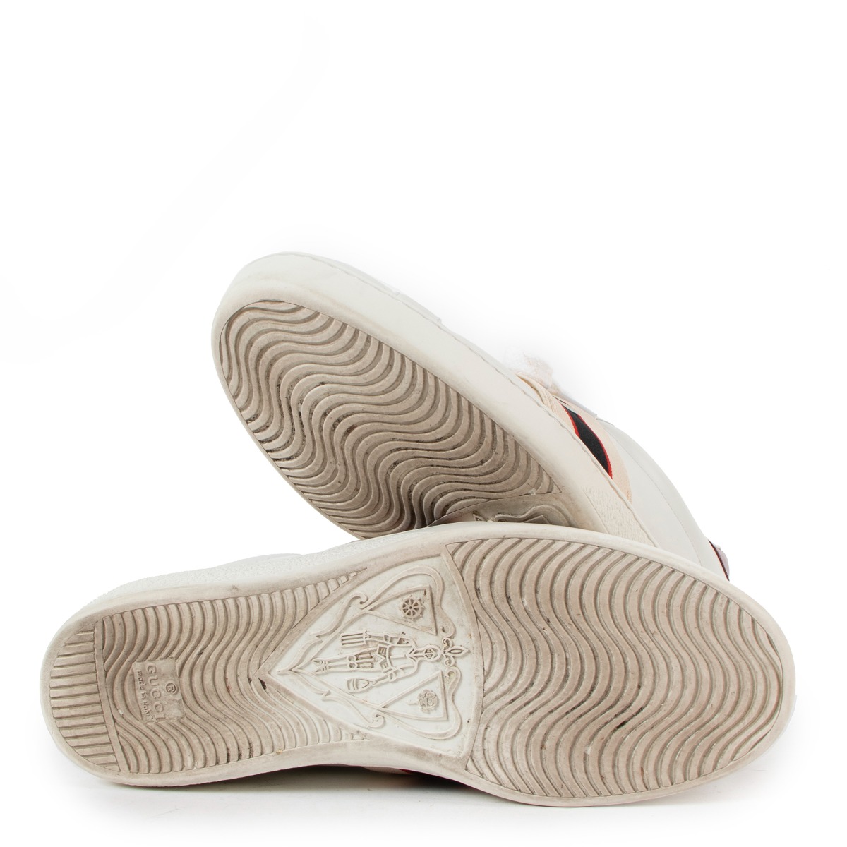 Gucci White Ace Elastic Band Sneakers - Size 42 ○ Labellov