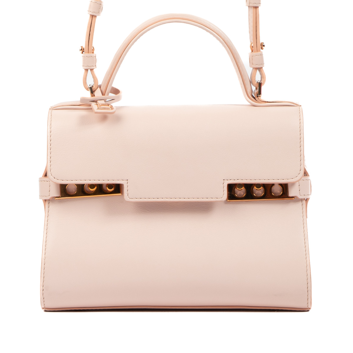 Delvaux Pink Leather Mini Tempete Top Handle Bag at 1stDibs