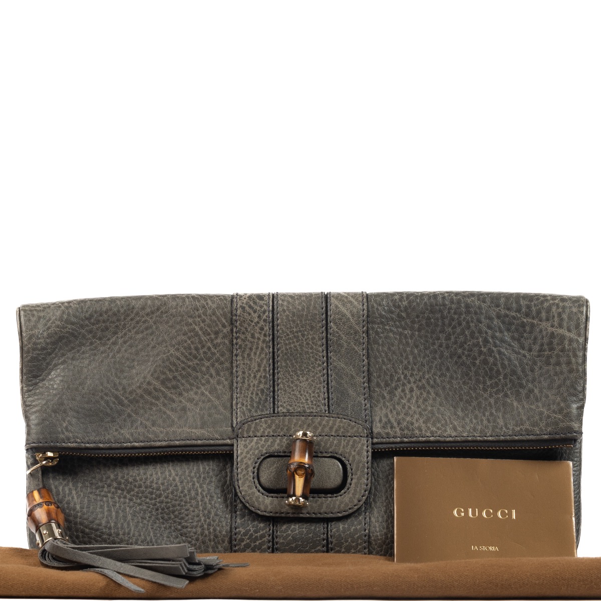 Gucci bamboo clutch top