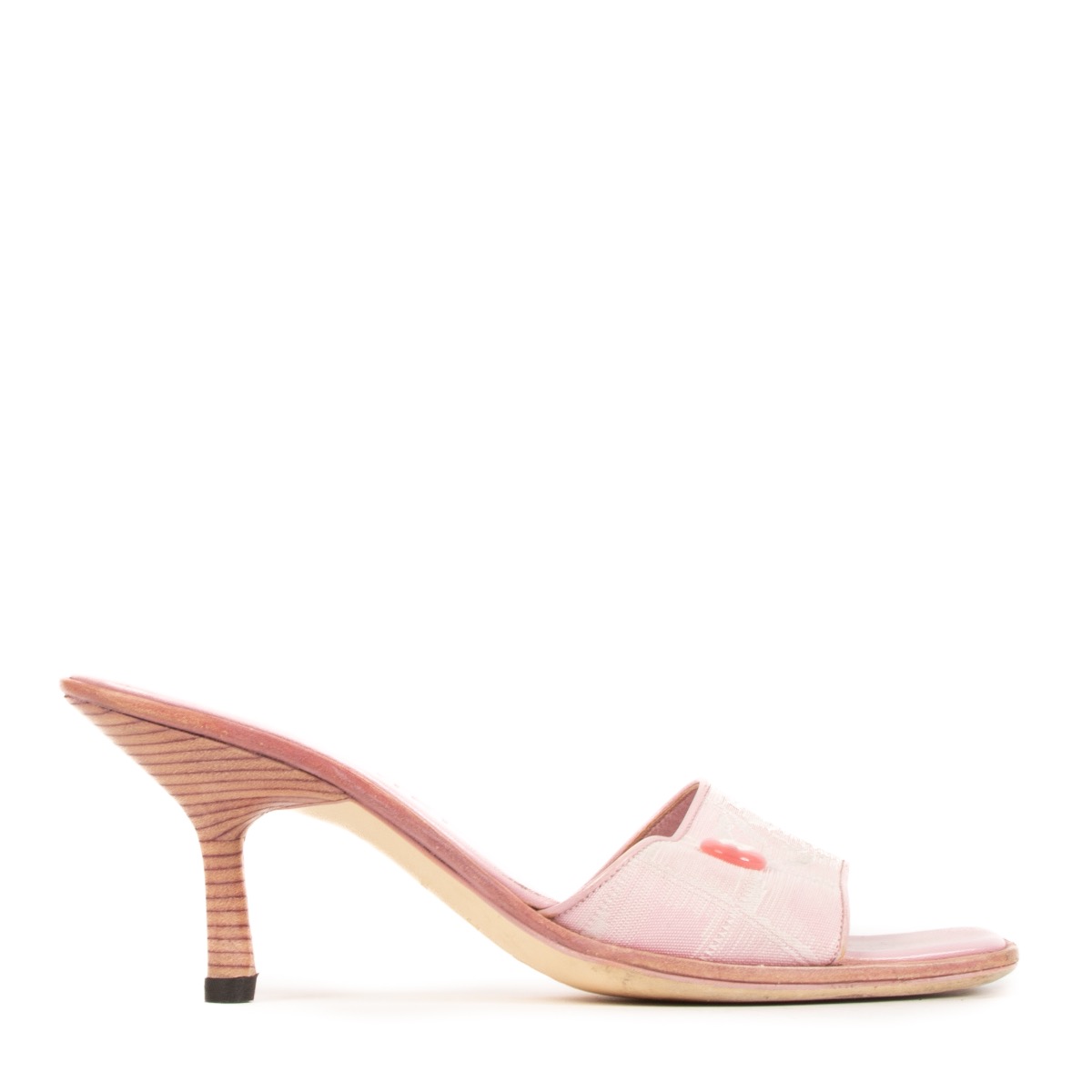 Chanel pink cheap mules