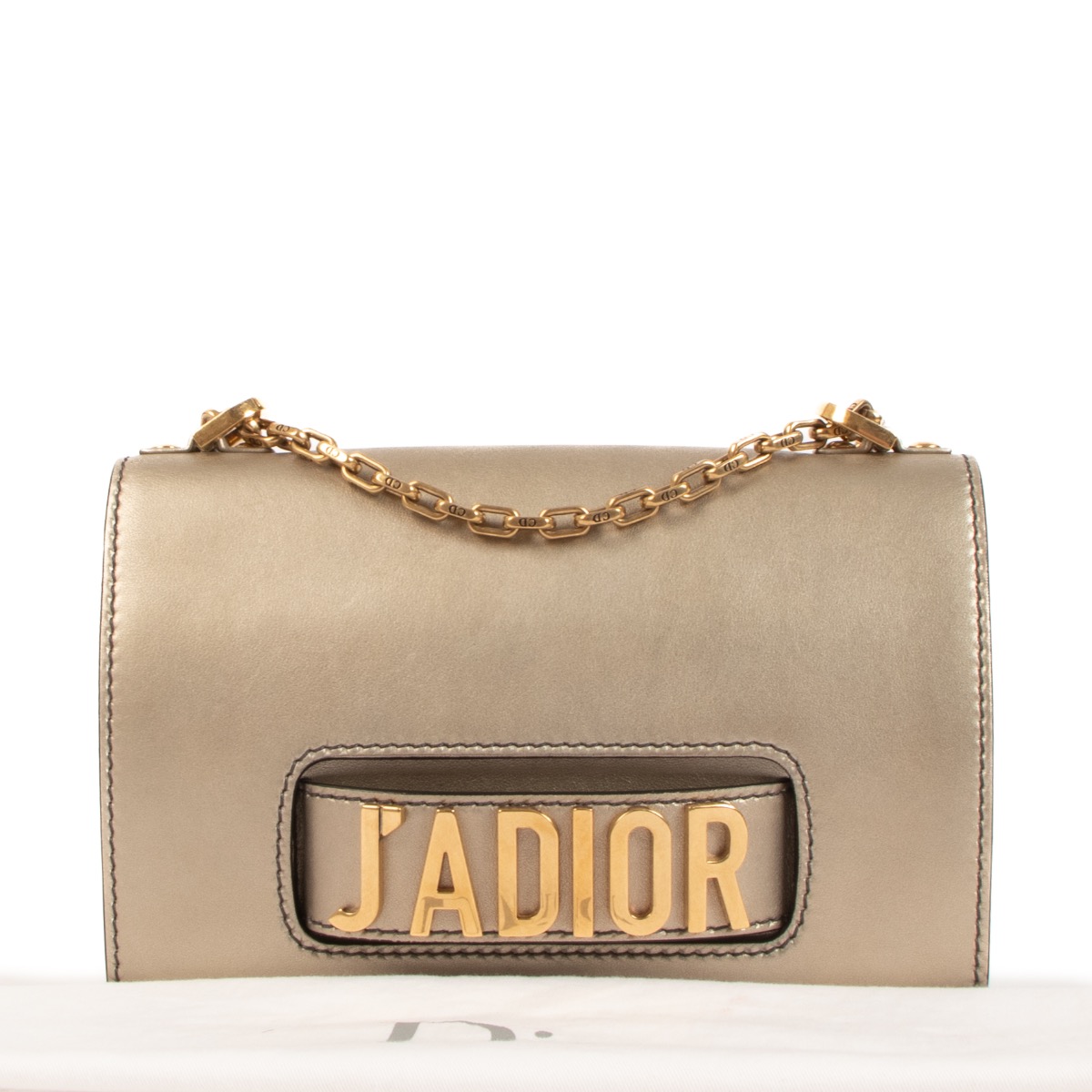 Christian Dior Champagne Leather J'Adior Shoulder Bag
