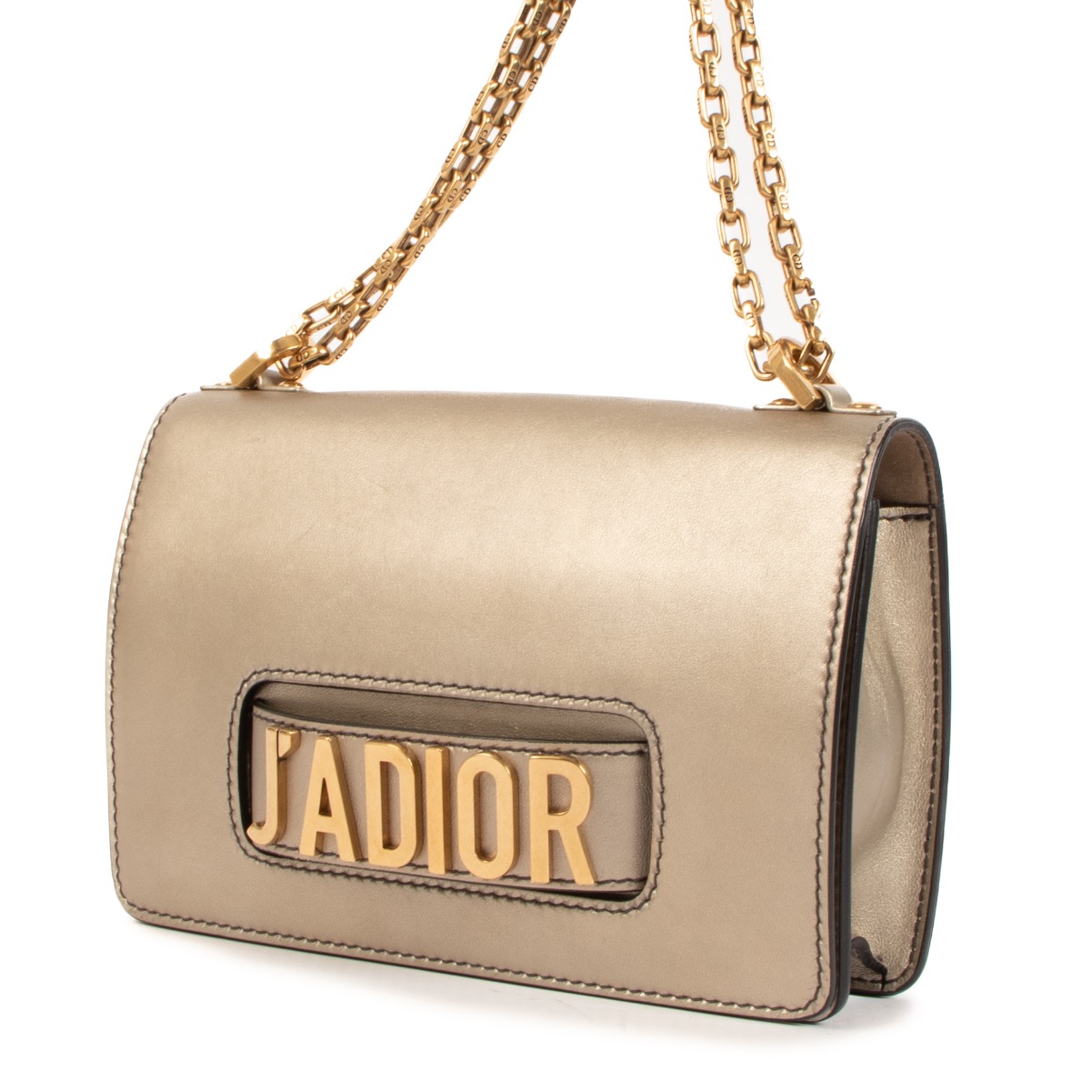 Christian Dior Champagne Leather J'Adior Shoulder Bag