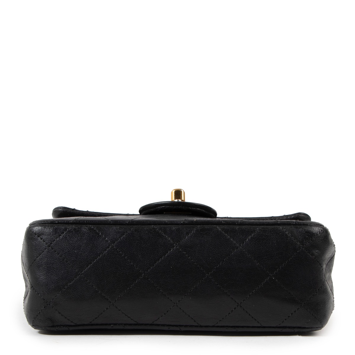 Chanel Black Patent Leather Vintage Vanity Cosmetic Bag Chanel