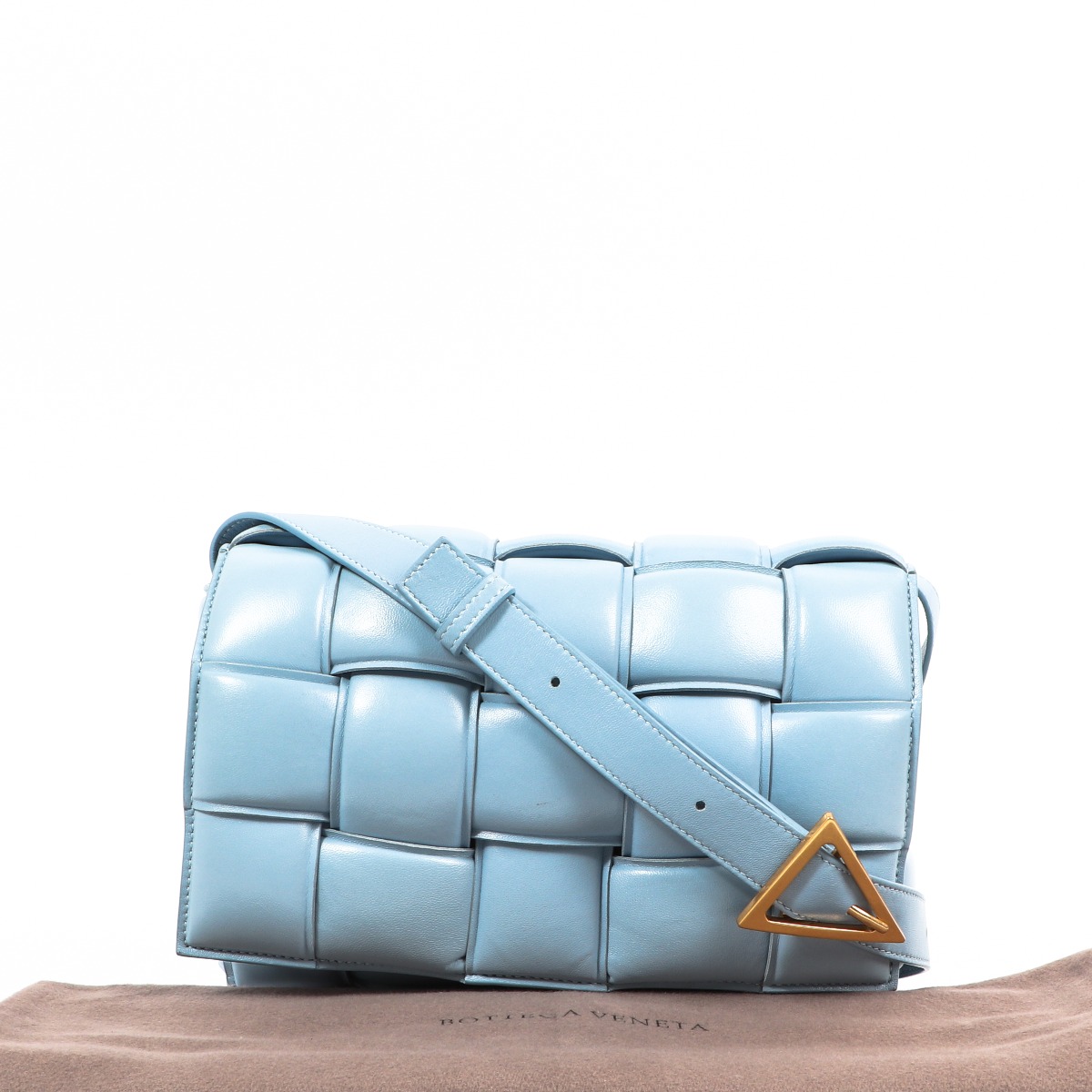 Bottega Veneta Pale Blue Padded Cassette Bag ○ Labellov