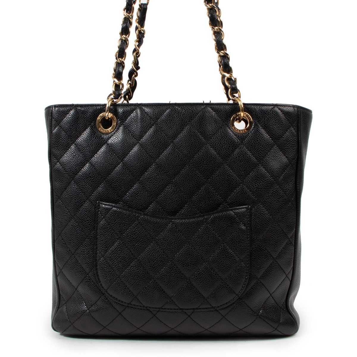 ショルダーバッグ・ポシェット × ヴィンテージ(中古) Chanel Caviar Tote and Shoulder Bag CHANEL Vintage Black Caviar Leather CC Zip Tote Shoulder Bag