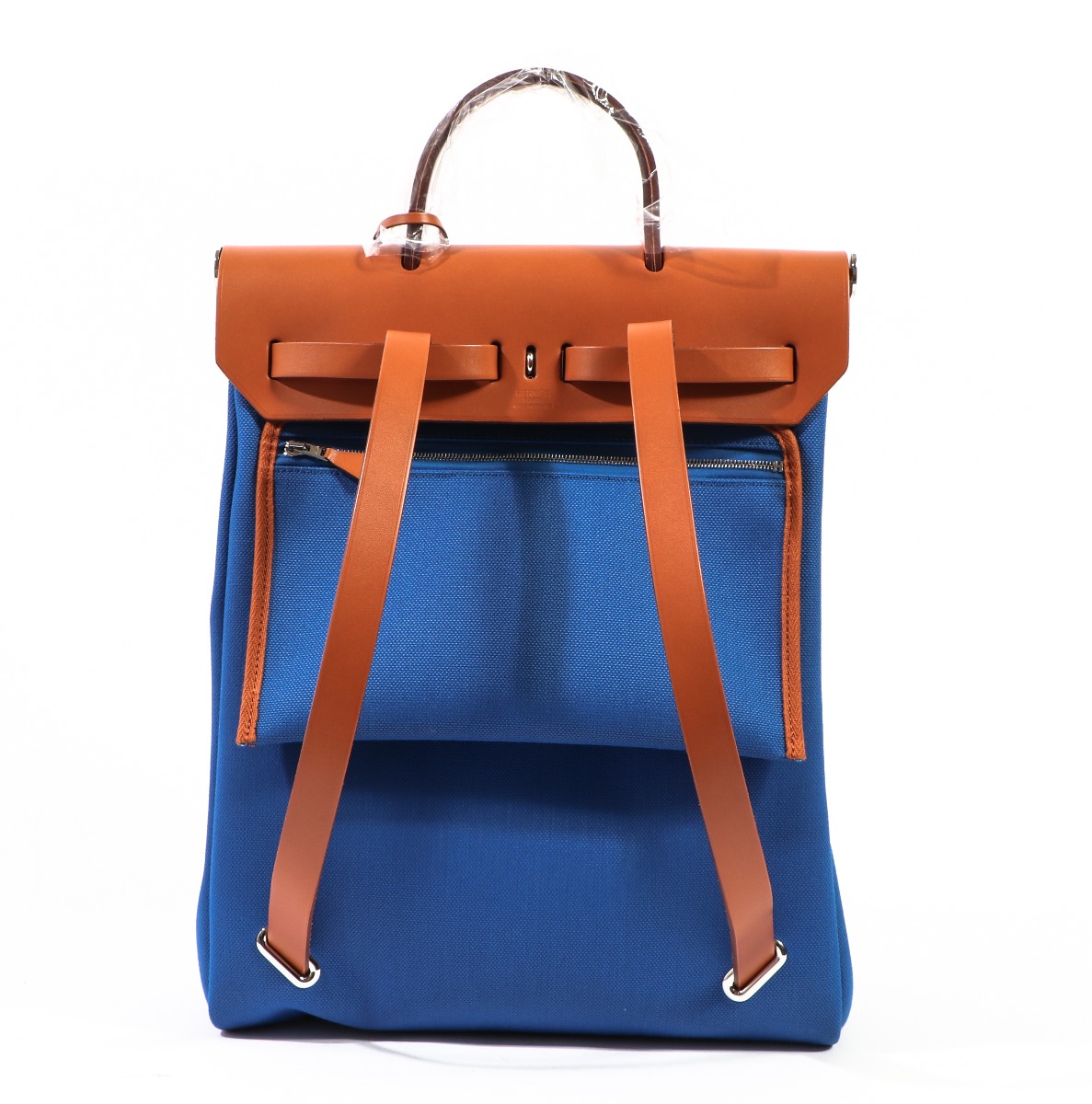 Hermès Herbag A Dos Zip Retourne Bleu France & Fauve