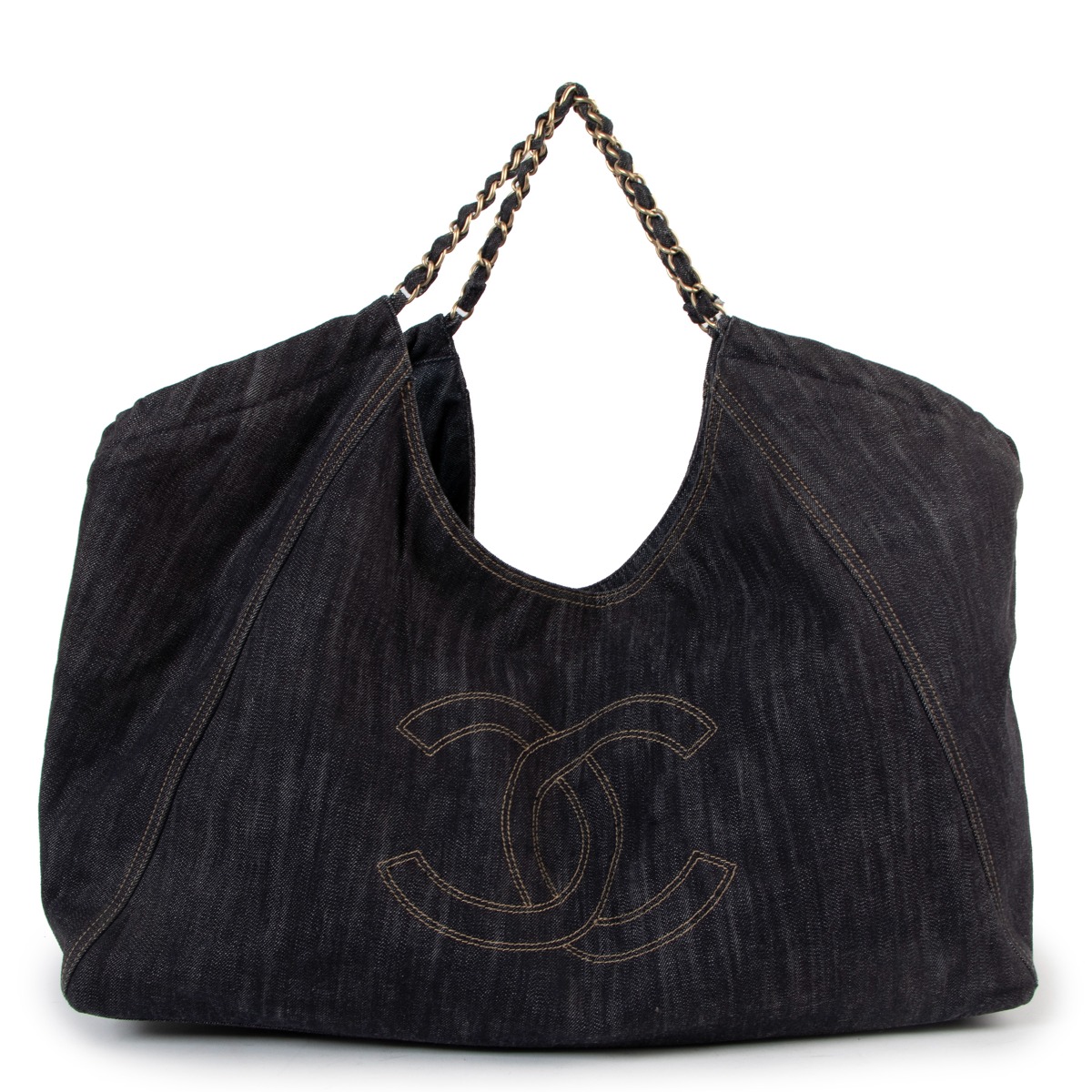 Chanel XL Denim Coco Cabas Canvas Tote Bag – Boutique Patina