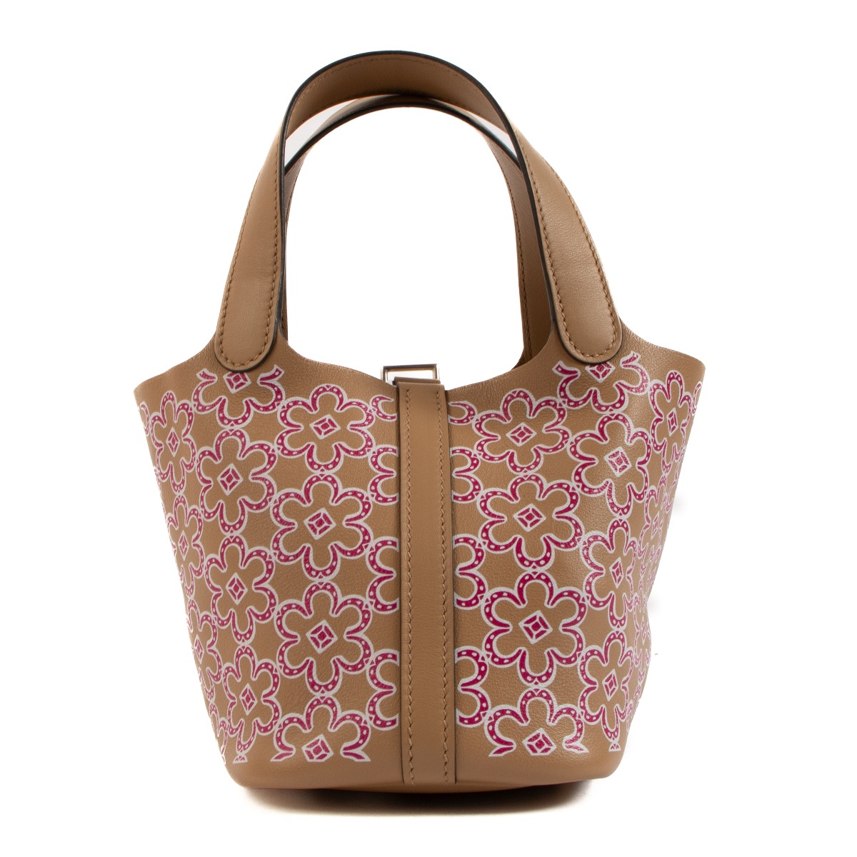 Hermès Picotin Lock 14 Micro Lucky Daisy Chai/Rose/White