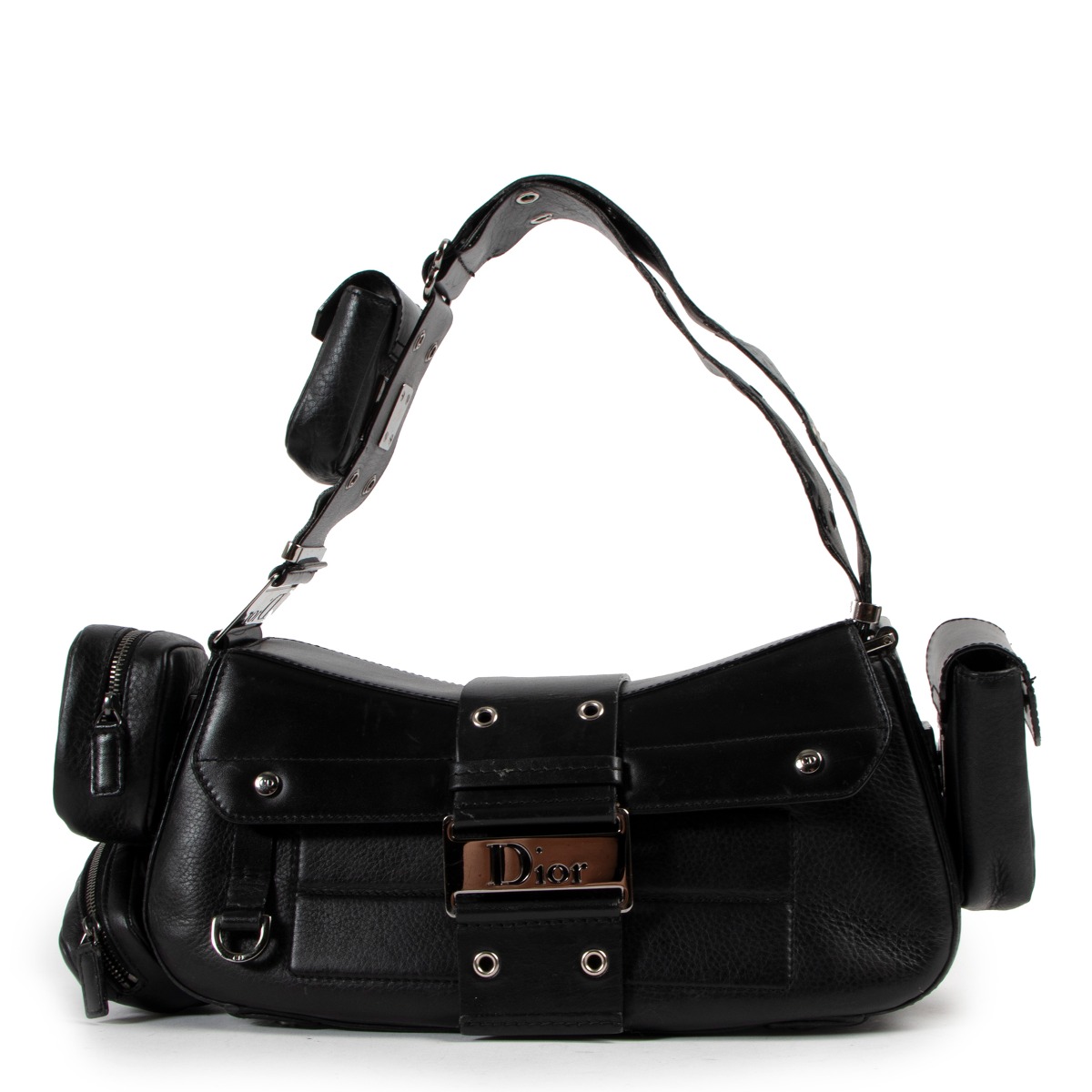 【ヴィンテージ】Rank:B☆Dior BLACK モンテイン アベニュー BAG Dior Boston Bag: Refined Style