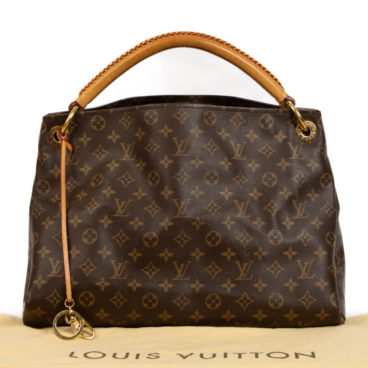 LOUIS VUITTON Victoire Monogram Canvas Shoulder Bag Brown