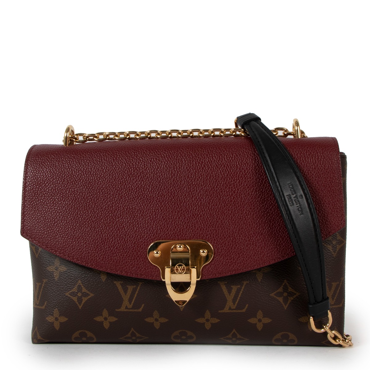 Louis Vuitton Flap Saint Placide Monogram Noir Black in Canvas/Calfskin  with Gold-tone - US