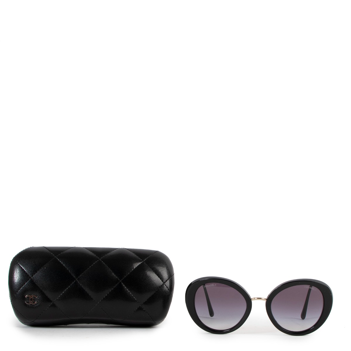 Chanel 5398 Black Round Butterfly Sunglasses Labellov Buy and