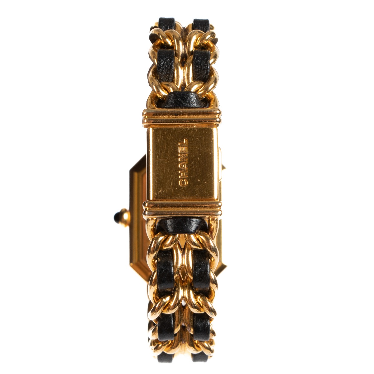 M*i様 CHANEL Montres Watches ゴールド ブラック Proantic: Chanel Watch - Première - Yellow Gold/leather
