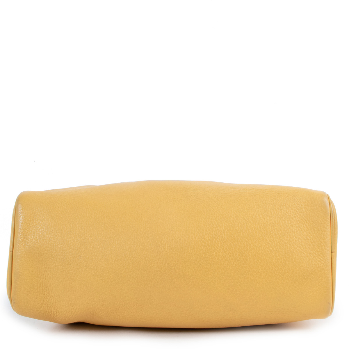 Prada Yellow Small Leather Boston Bag ○ Labellov ○ Buy and Sell