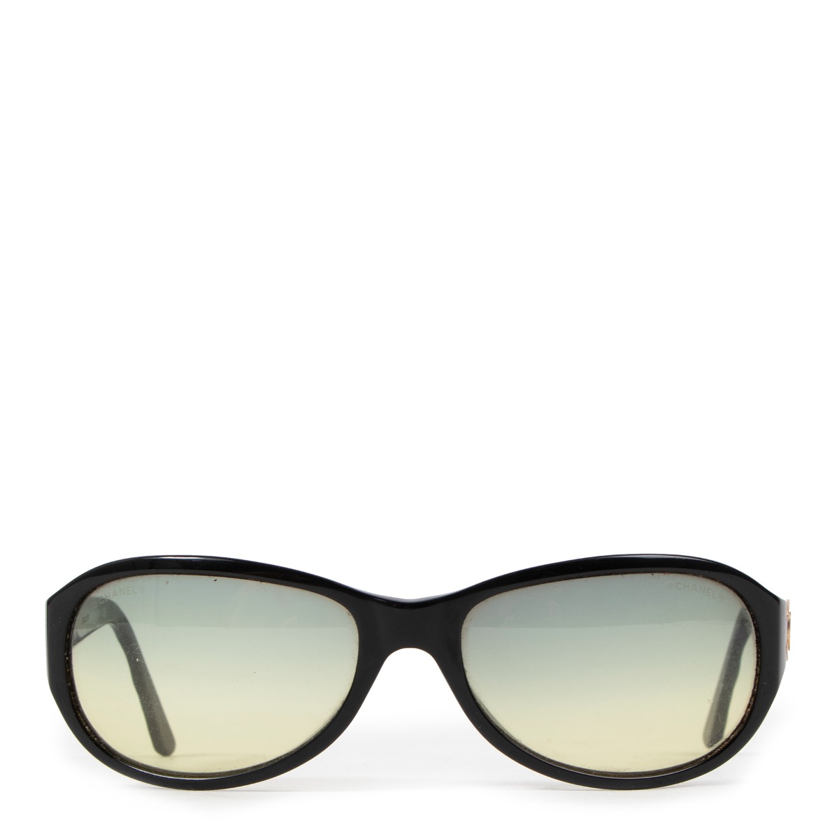 Chanel 5051 Black CC Quilting Vintage Sunglasses ○ Labellov