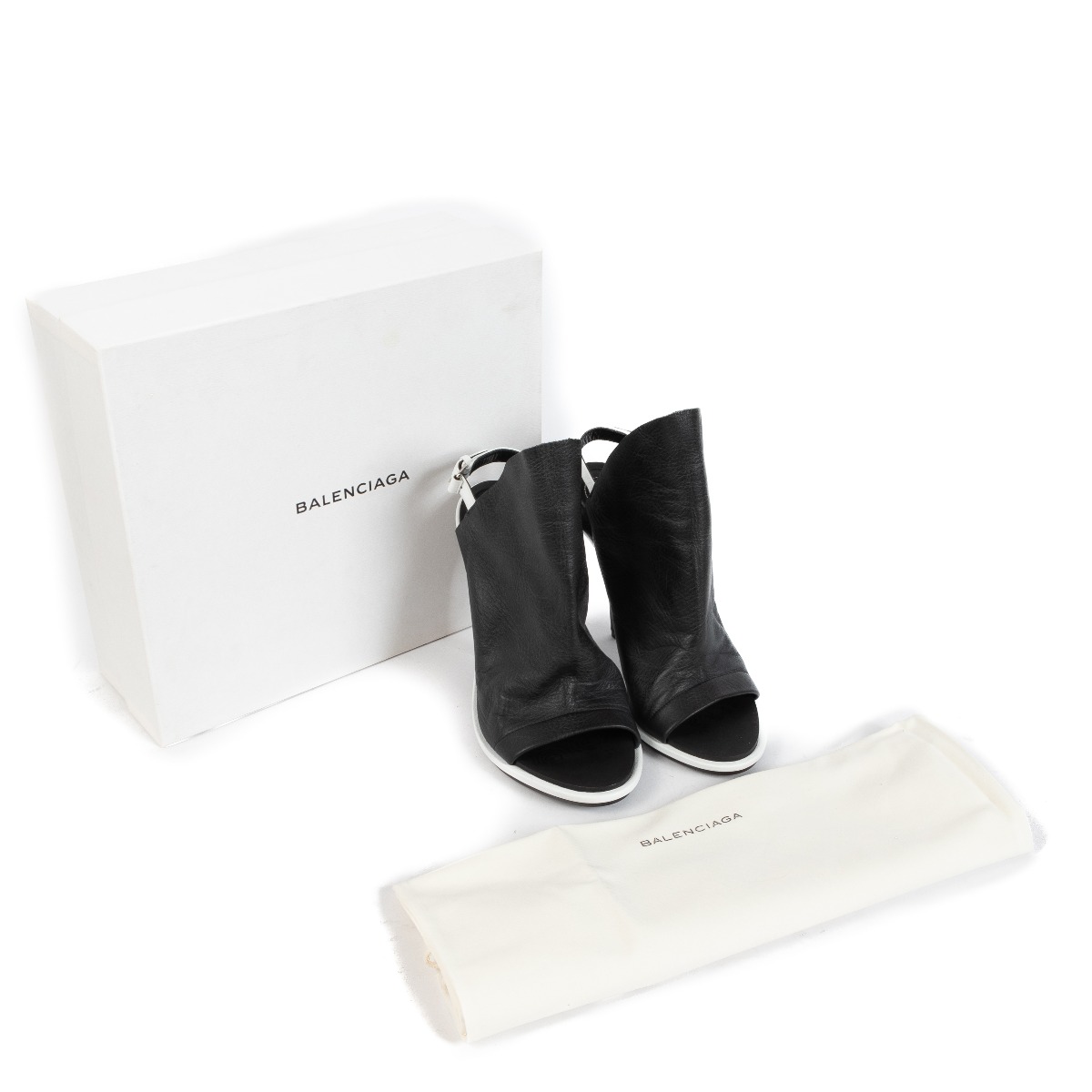 Balenciaga Black White Glove Heels - Size 41 ○ Labellov