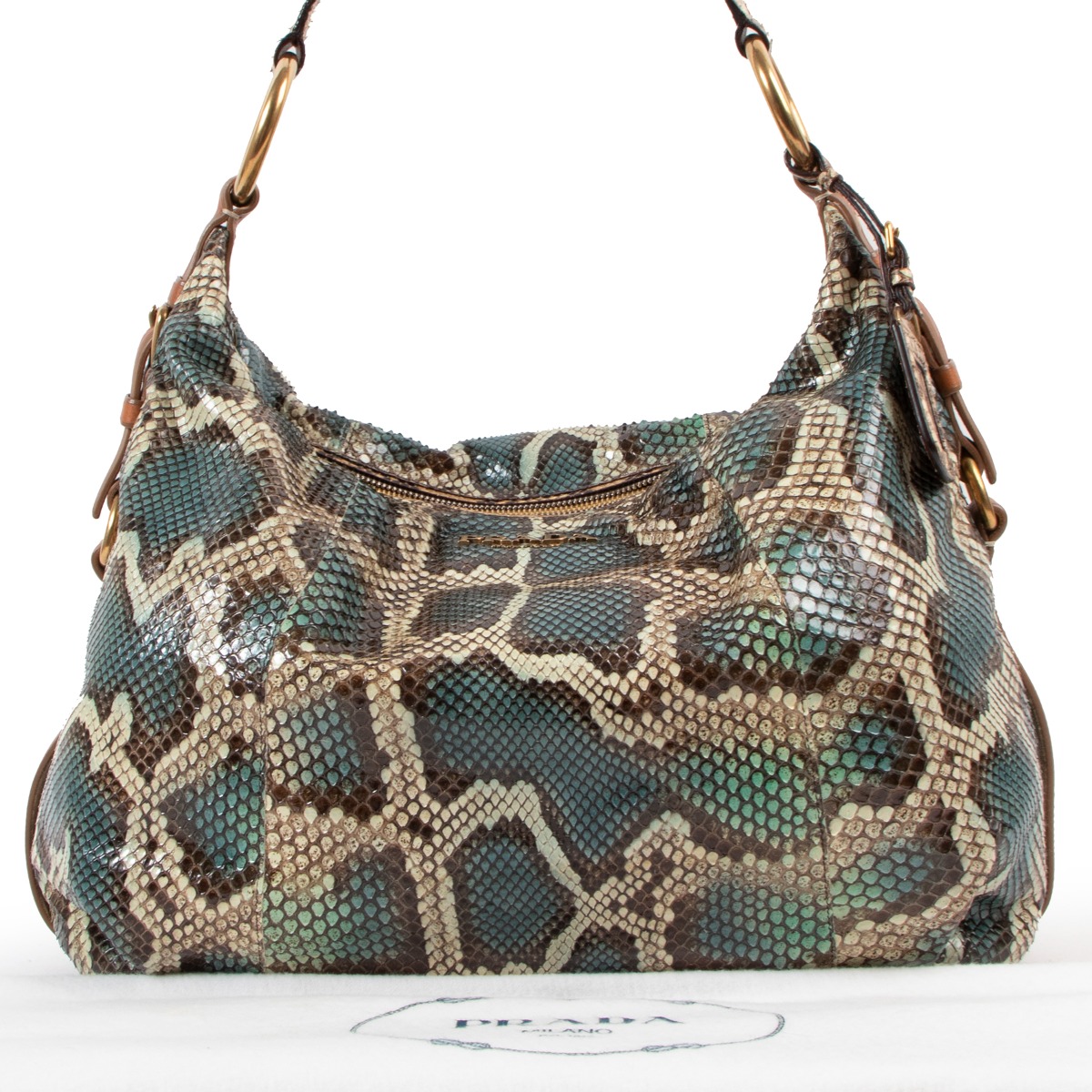 【超目玉枠】 ll06155_prada_python_blue_shou ハンドバッグ