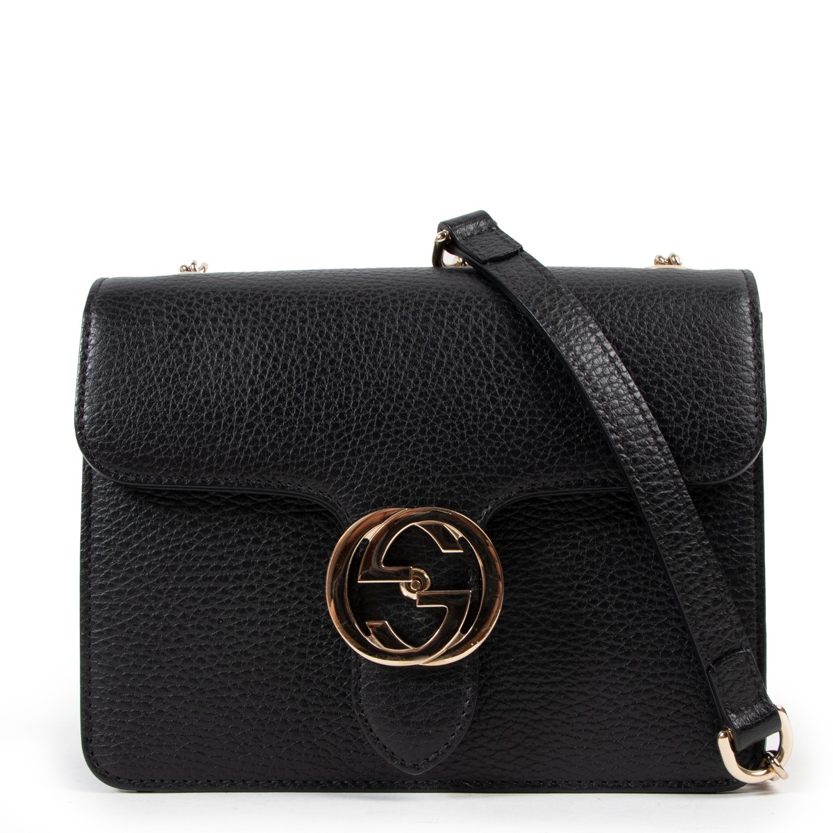 ショルダーバッグ Gucci Gg Rubberized Leather Crossbody Bag Gucci GG Black Crossbody Bag - with Dustbag | eBay